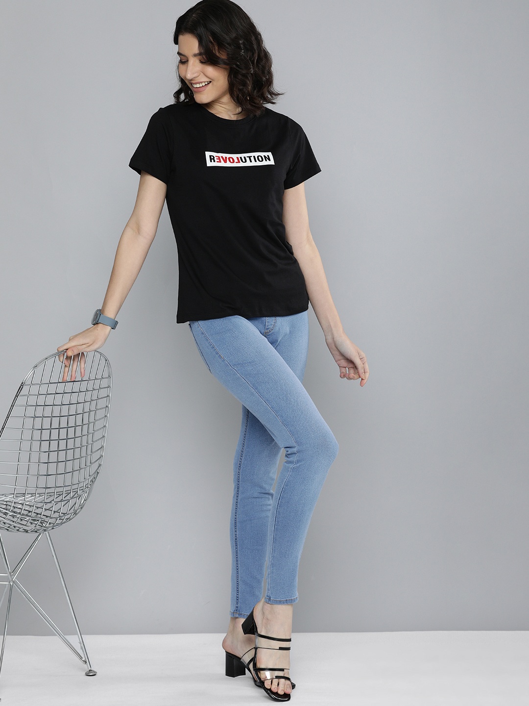 

HERE&NOW Women Blue Light Fade Mid-Rise Jeggings