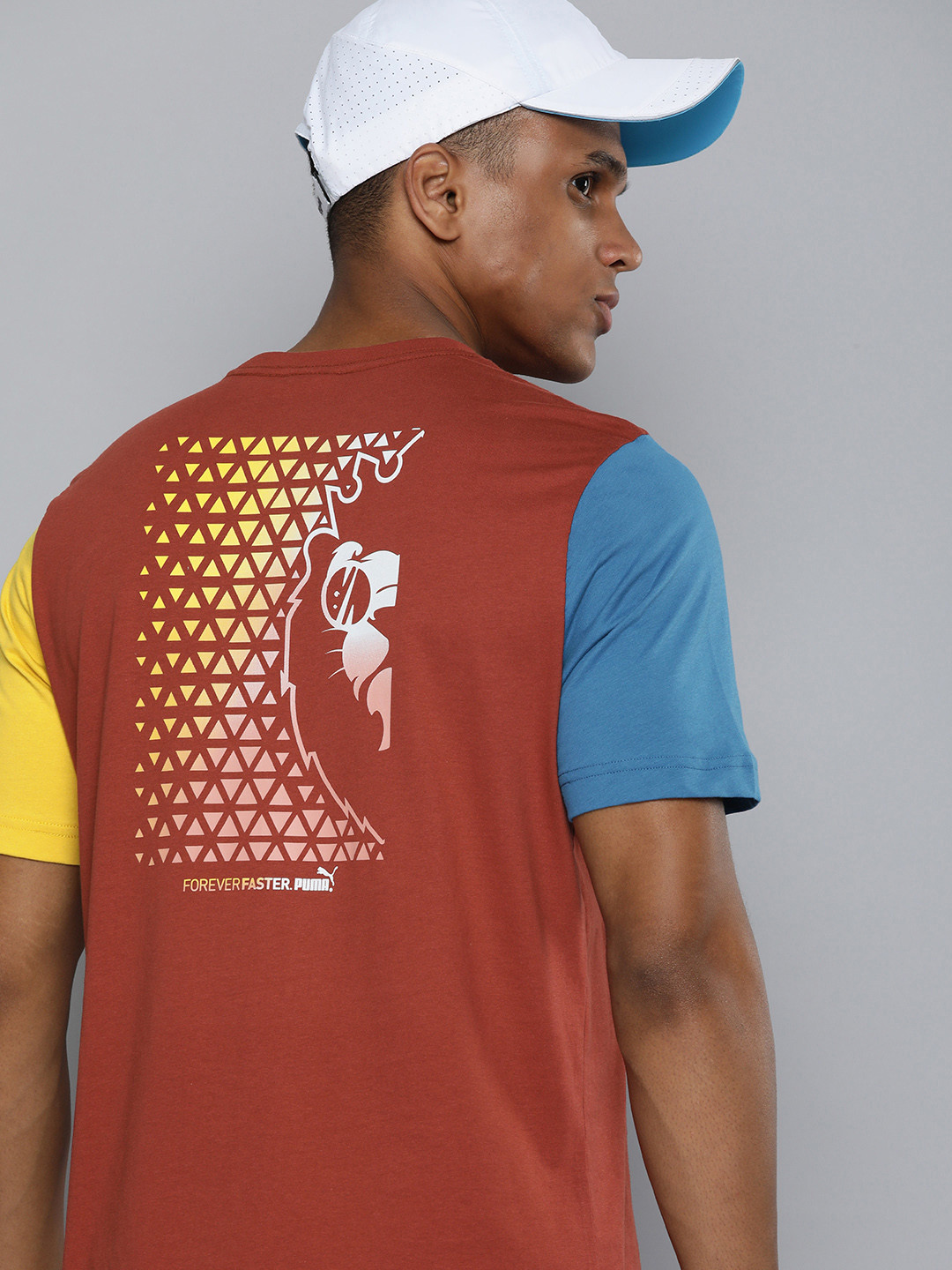 

Puma x Men Red & White Royal Challengers Bangalore Graphic Printed Pure Cotton T-shirt