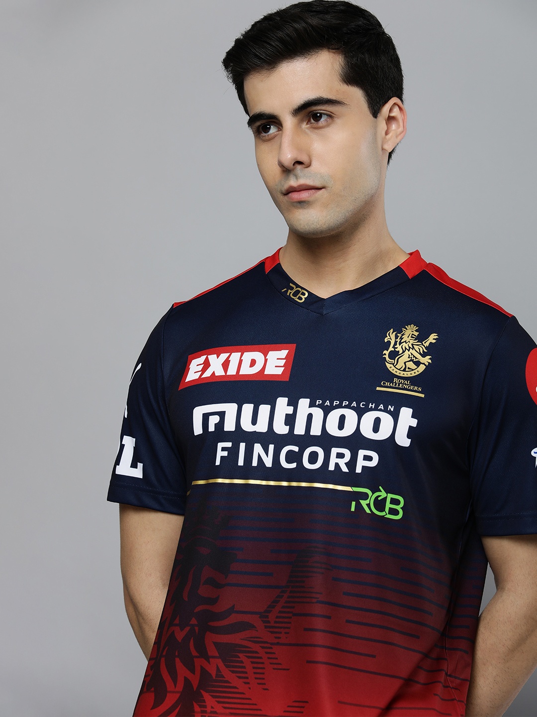 

PUMA x Royal Challengers Bangalore Men Regular Fit Replica 2022 Jersey, Navy blue