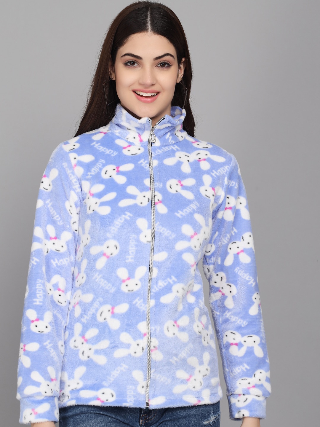 

Darzi Women Blue White Tailored Jacket