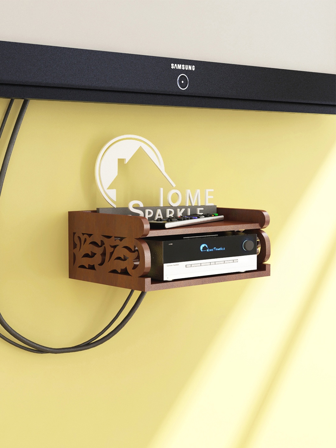 

Home Sparkle Brown Set Top Box Holder