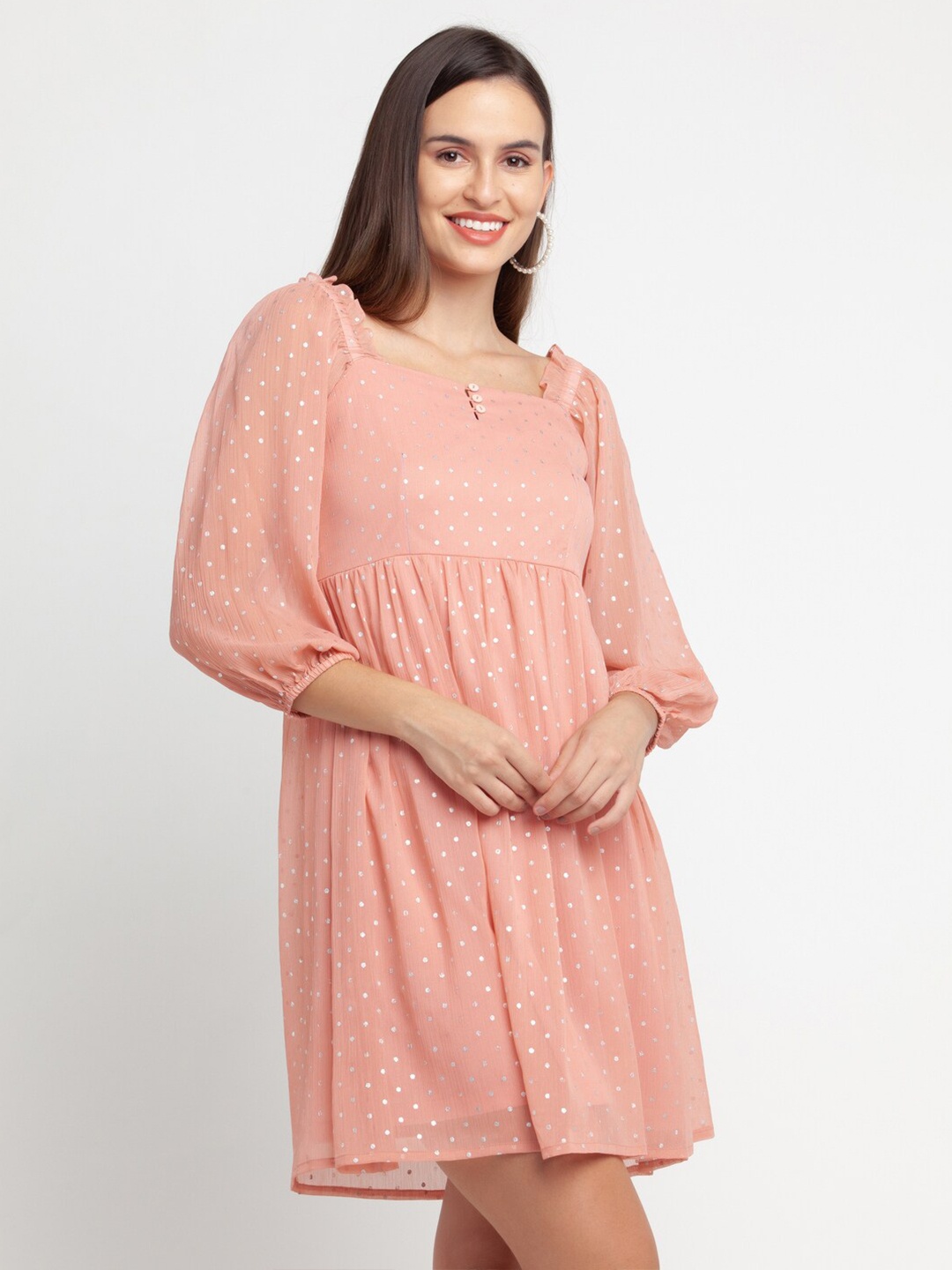 

Zink London Pink A-Line Dress, Rose
