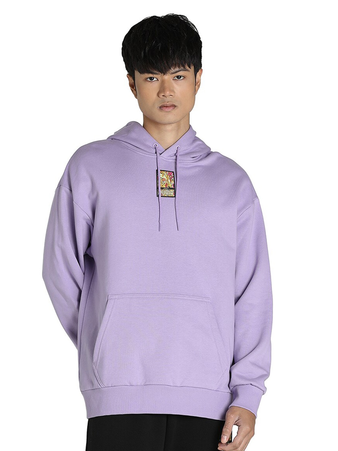 

Puma Unisex Lavender Printed Cotton Hooded Sweatshirt