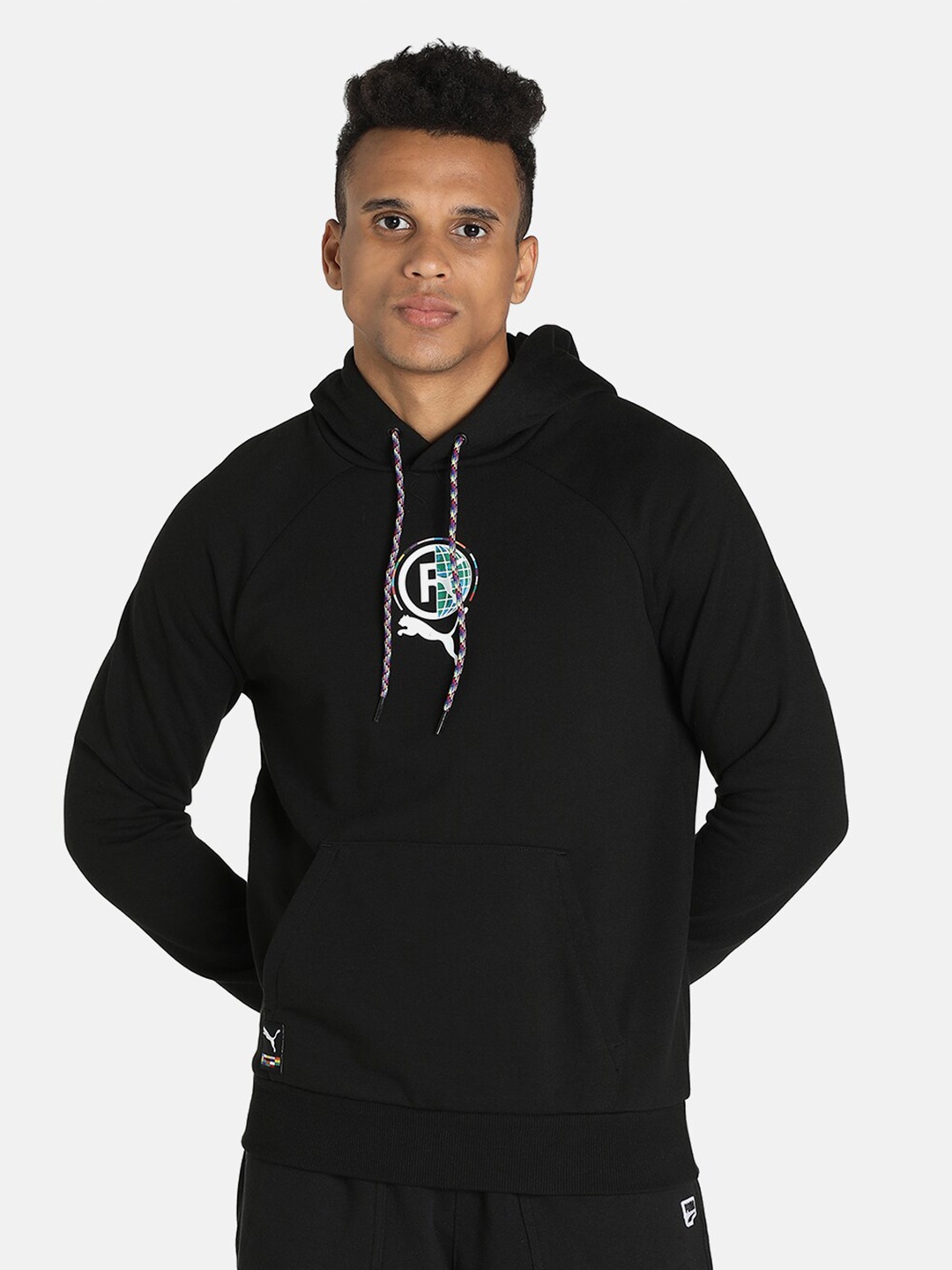 

Puma Men Black Hooded Cotton Regular fit Sweatshirt