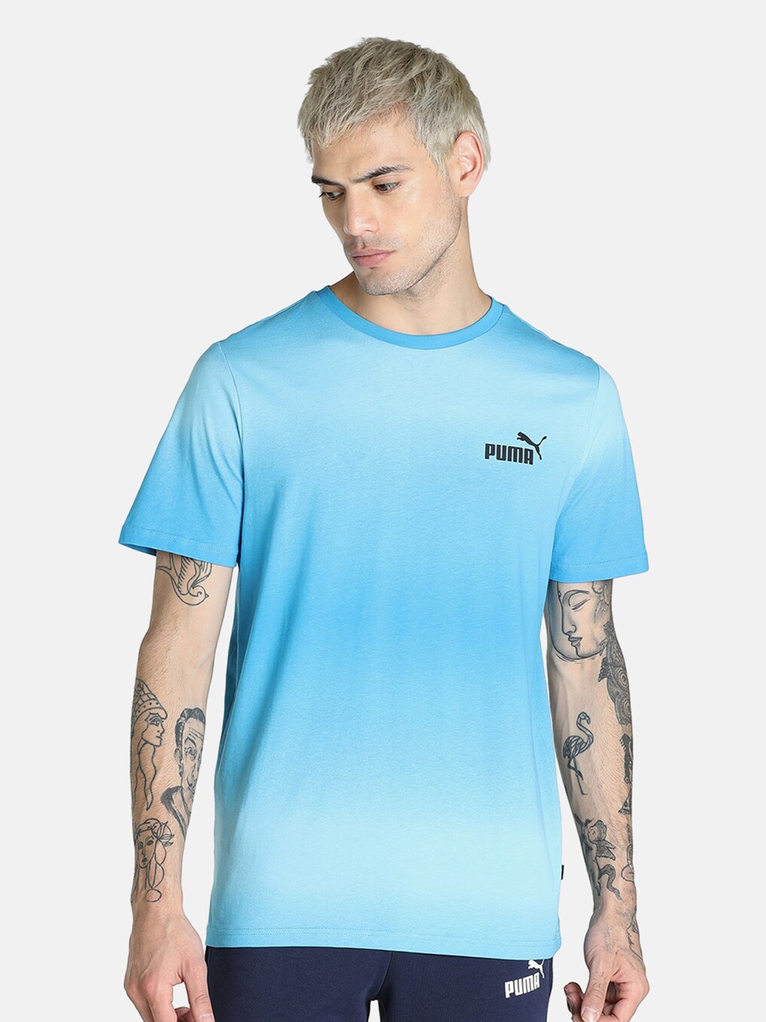 

Puma Men Blue Power Summer Fading Printed Regular Fit Outdoor T-shirt