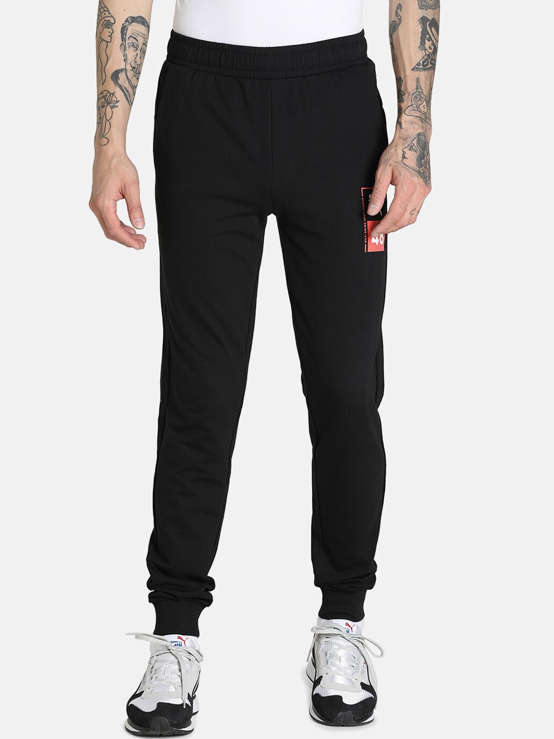 

Puma Men Black Regular Fit Sports Sports Joggers