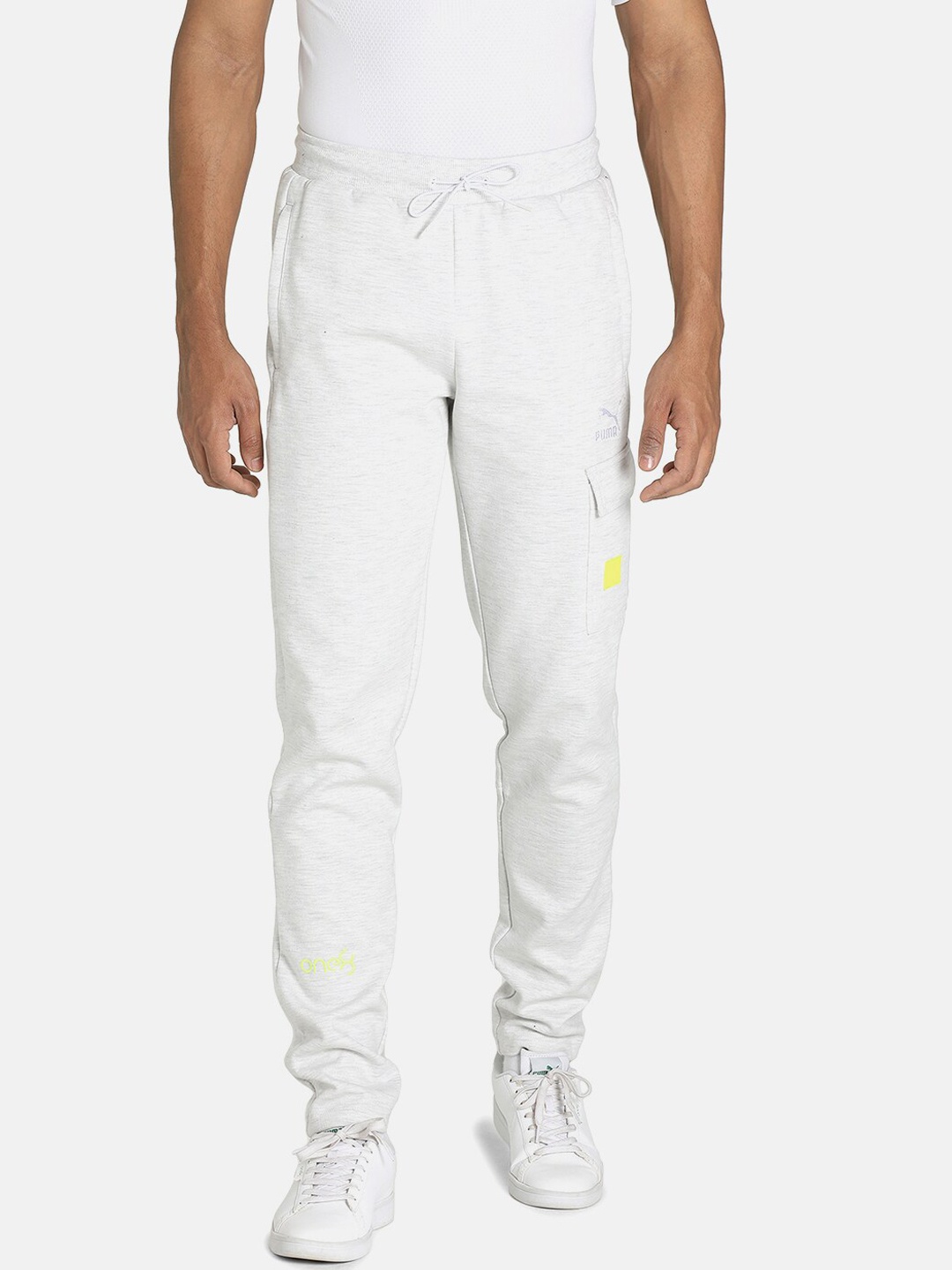 

Puma Slim Fit One8 Virat Kohli Knitted Track Pants, White