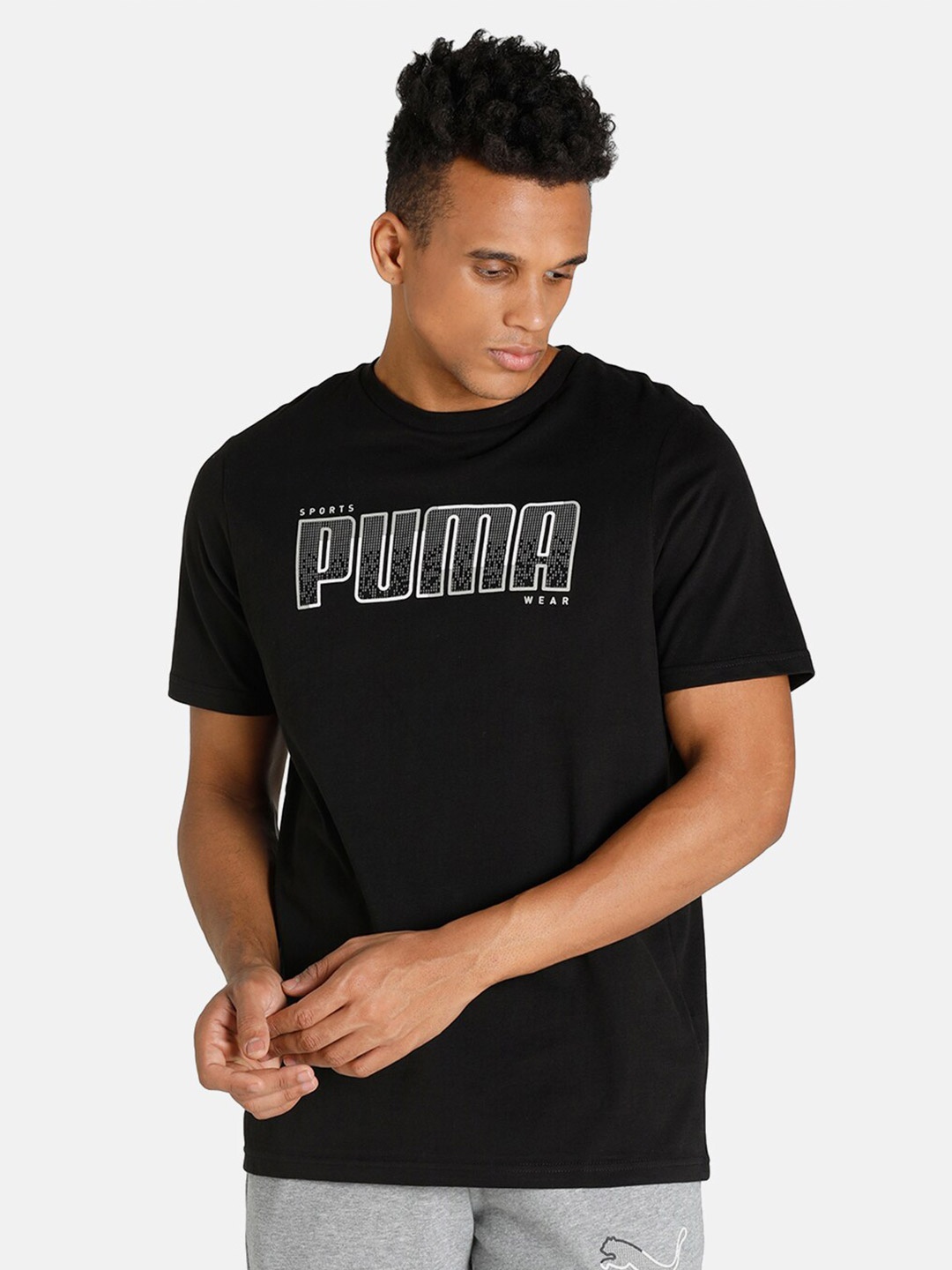 

Puma Men Black Typography Printed T-shirt