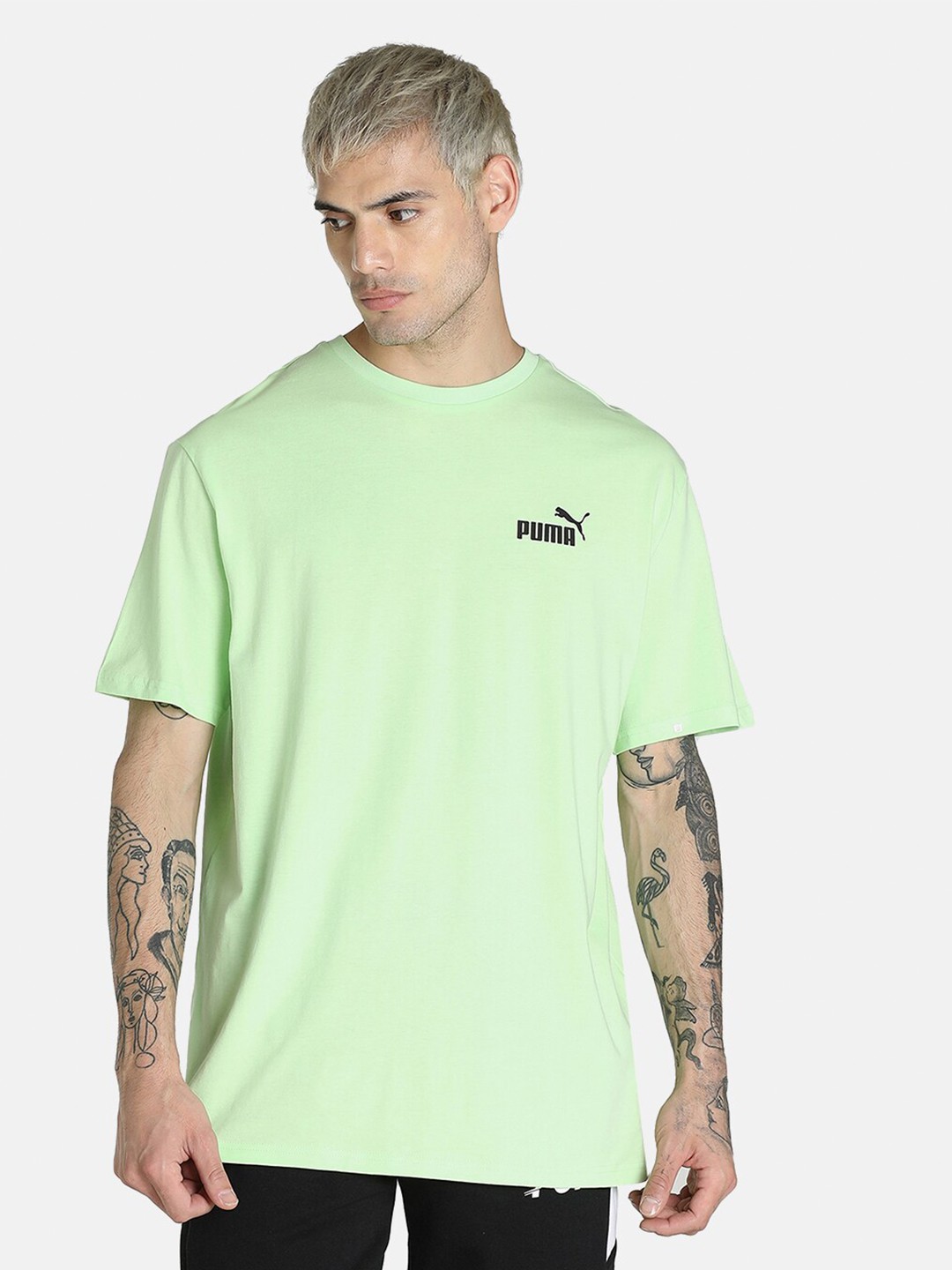 

Puma Men Green Power Summer Short Sleeves Relaxed Fit Cotton T-Shirt