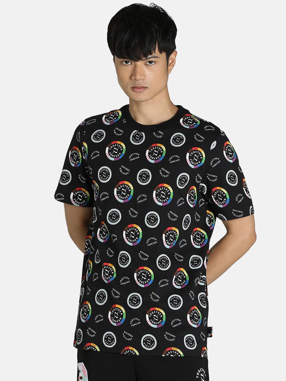 

Puma Men Black Cotton T-shirt