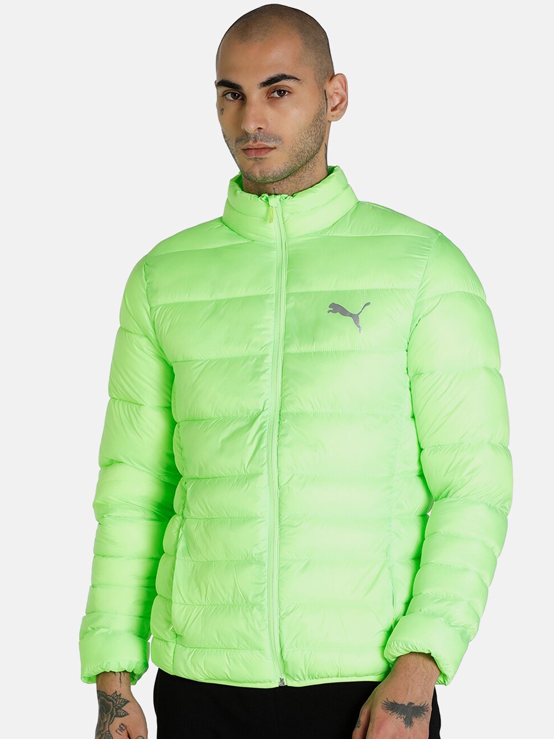 

Puma Men Lime Green Solid PWRWarm Jacket