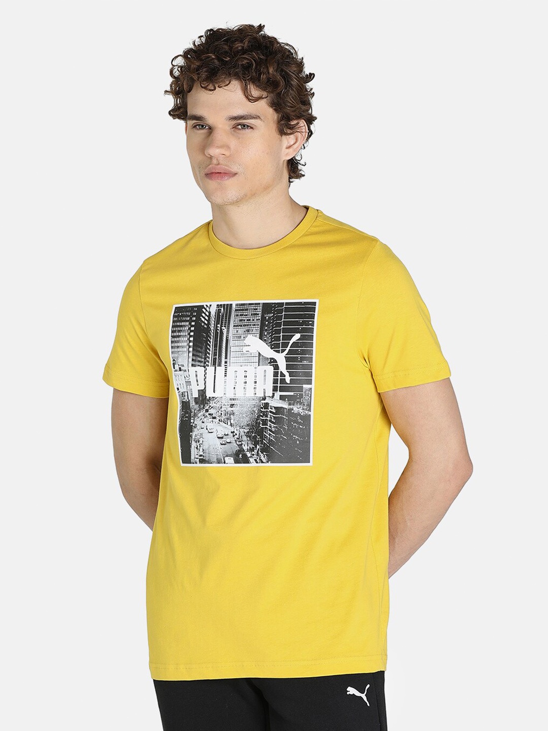 

Puma Men Yellow Dream11 Graphic Printed T-shirt