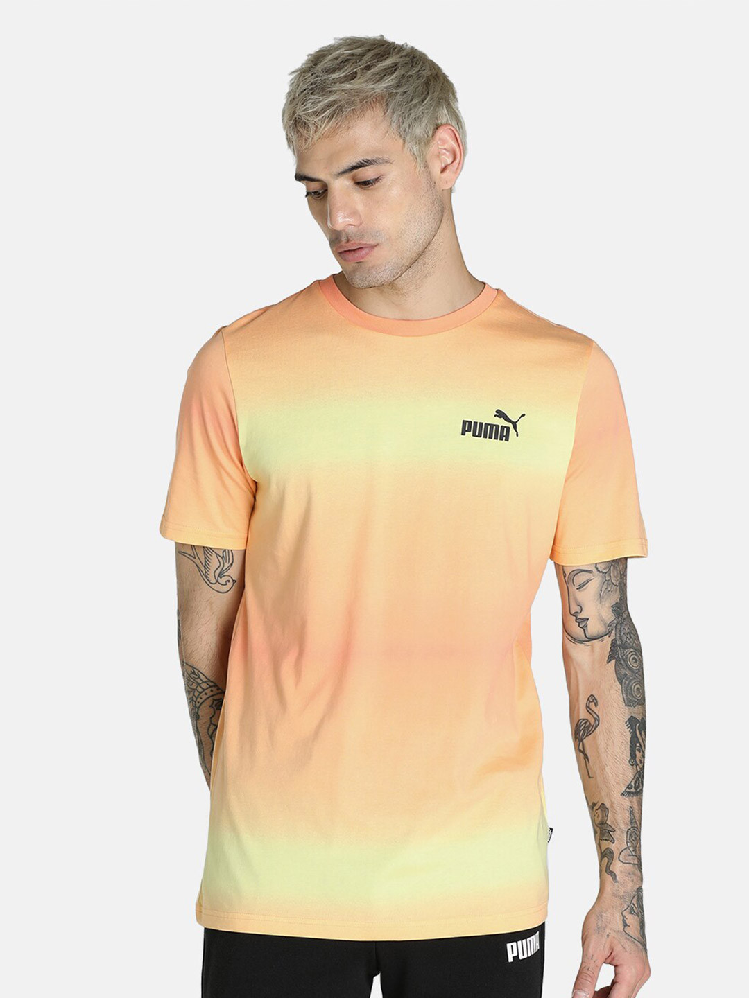 

Puma Men Power Summer Fading Regular Fit T-Shirt, Orange