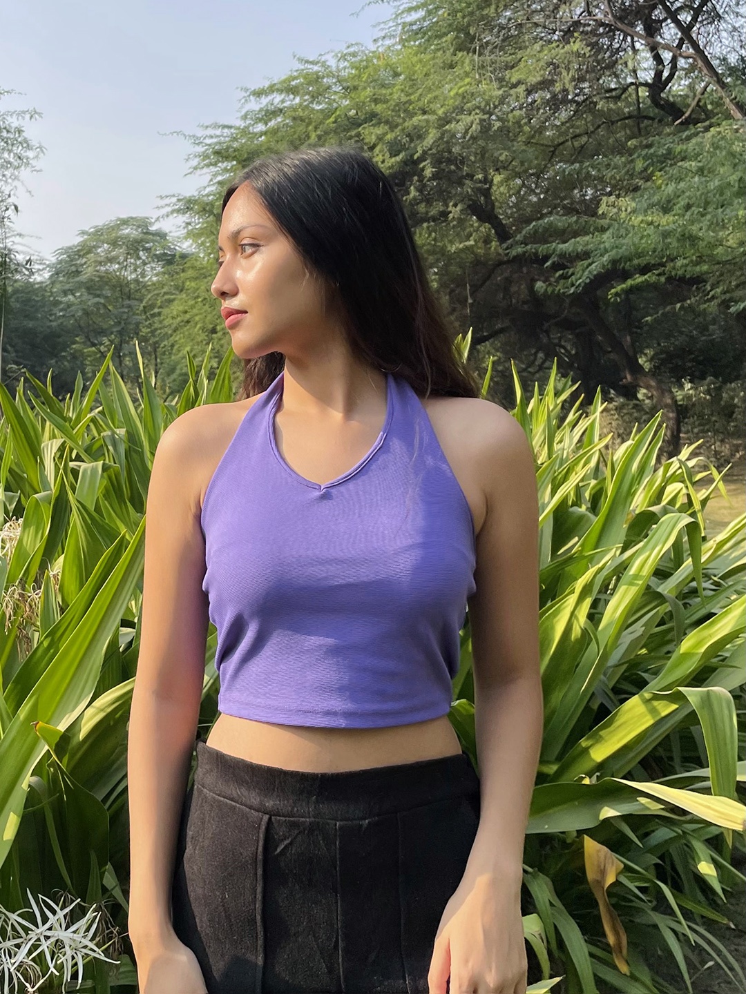 

Tokyo Talkies Women Charming Purple Solid Top
