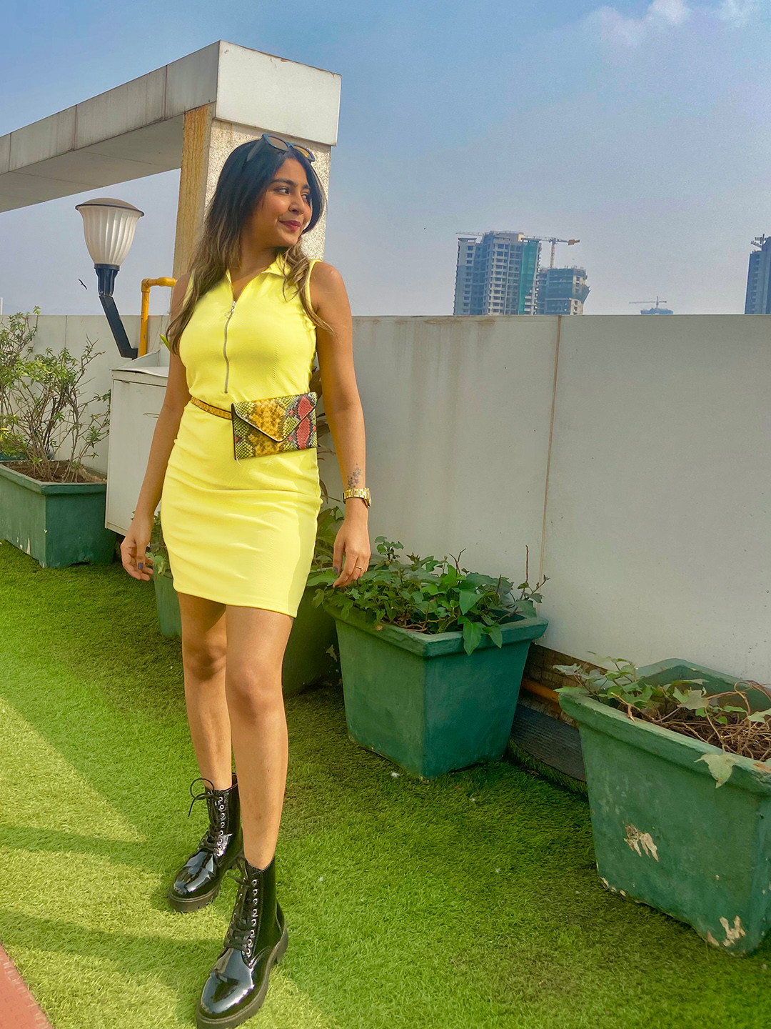 

Tokyo Talkies Lime Green Bodycon Mini Dress