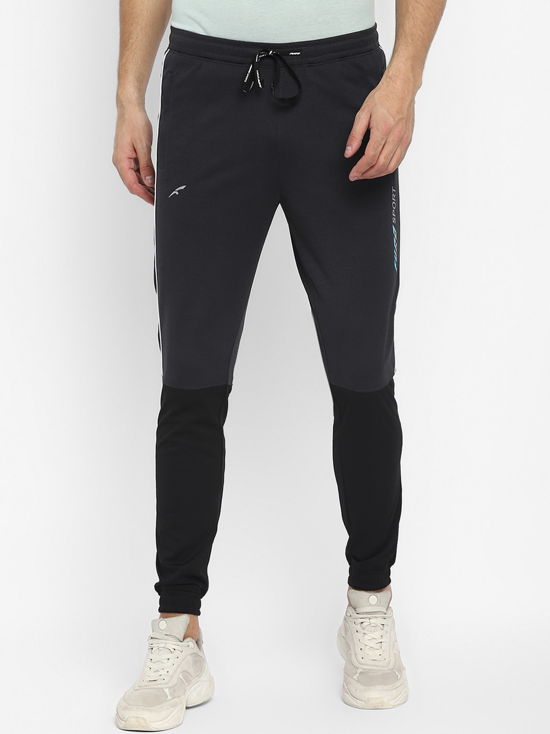 

FURO by Red Chief Men Dark Grey Solid Joggers