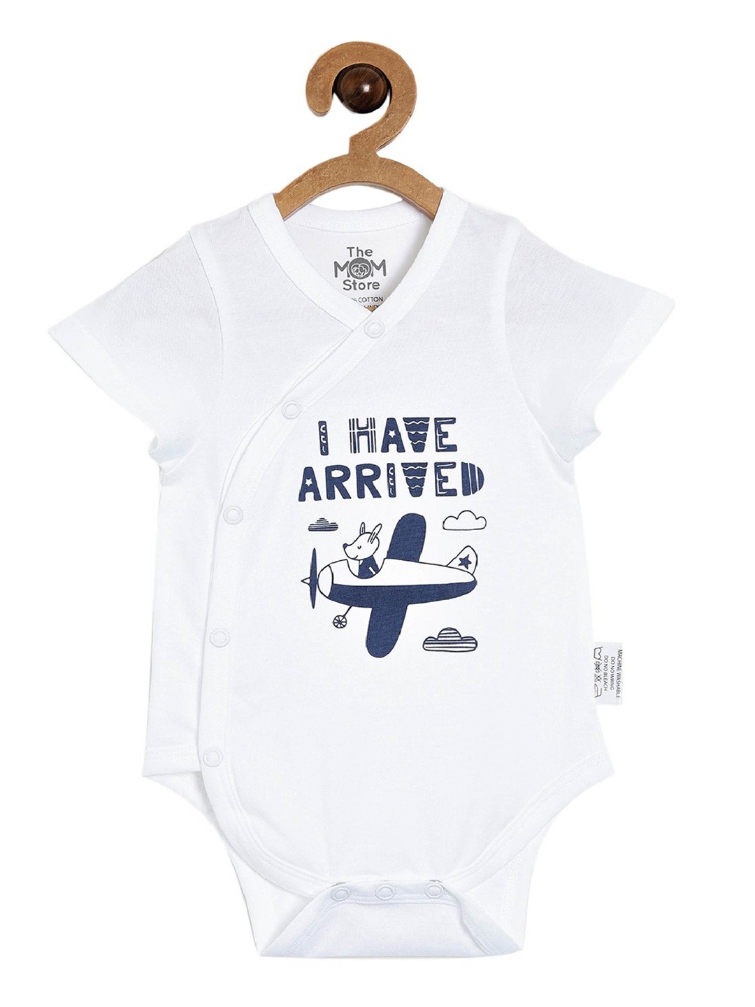

The Mom Store Kids I Have Arrived Printed Cotton Rombers, White