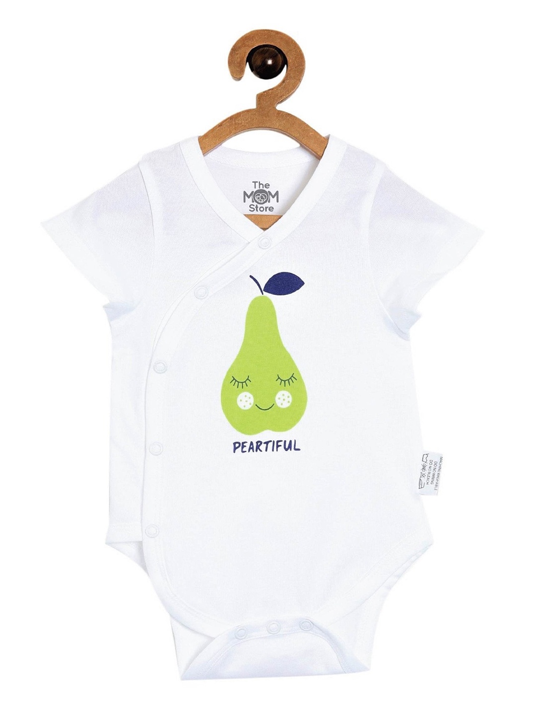 

The Mom Store Kids White Peartiful Printed Rompers