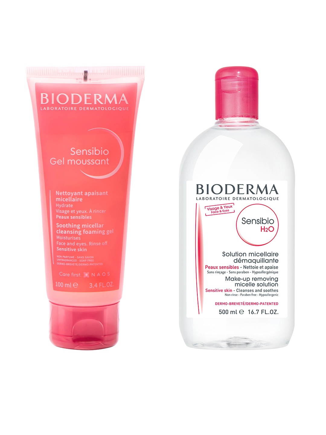 

BIODERMA Set of Sensibio Makeup Remover 500ml & Foaming Gel 100ml, White