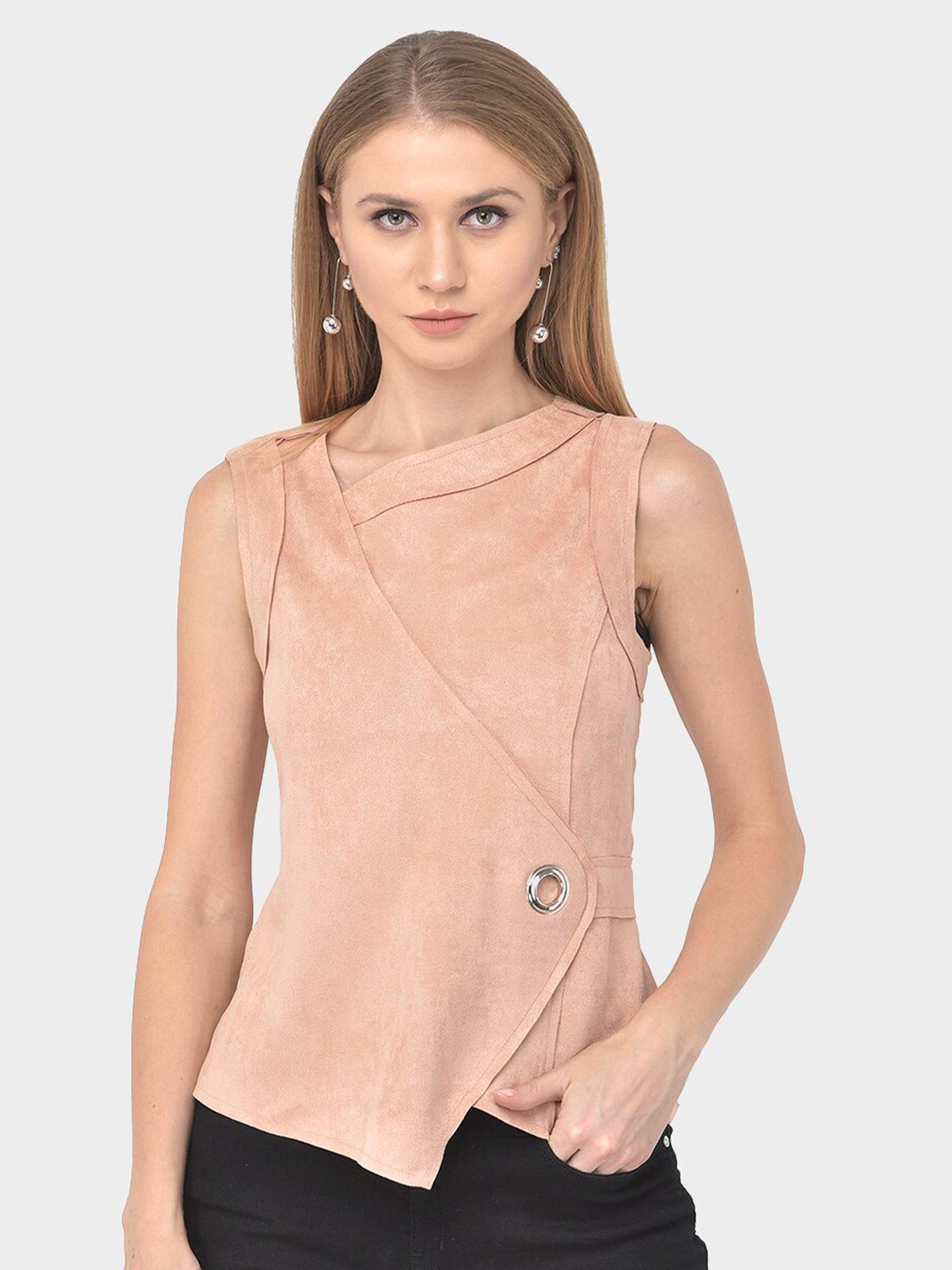 

Latin Quarters Pink Wrap Top