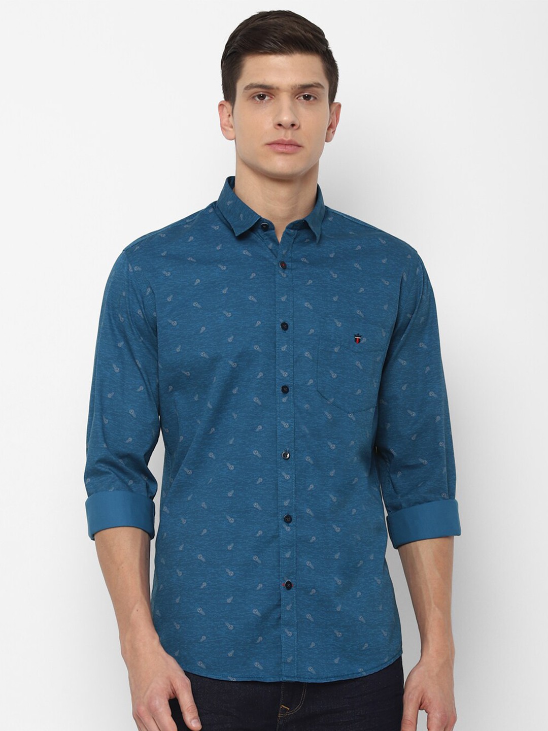

Louis Philippe Sport Men Blue Slim Fit Printed Casual Shirt