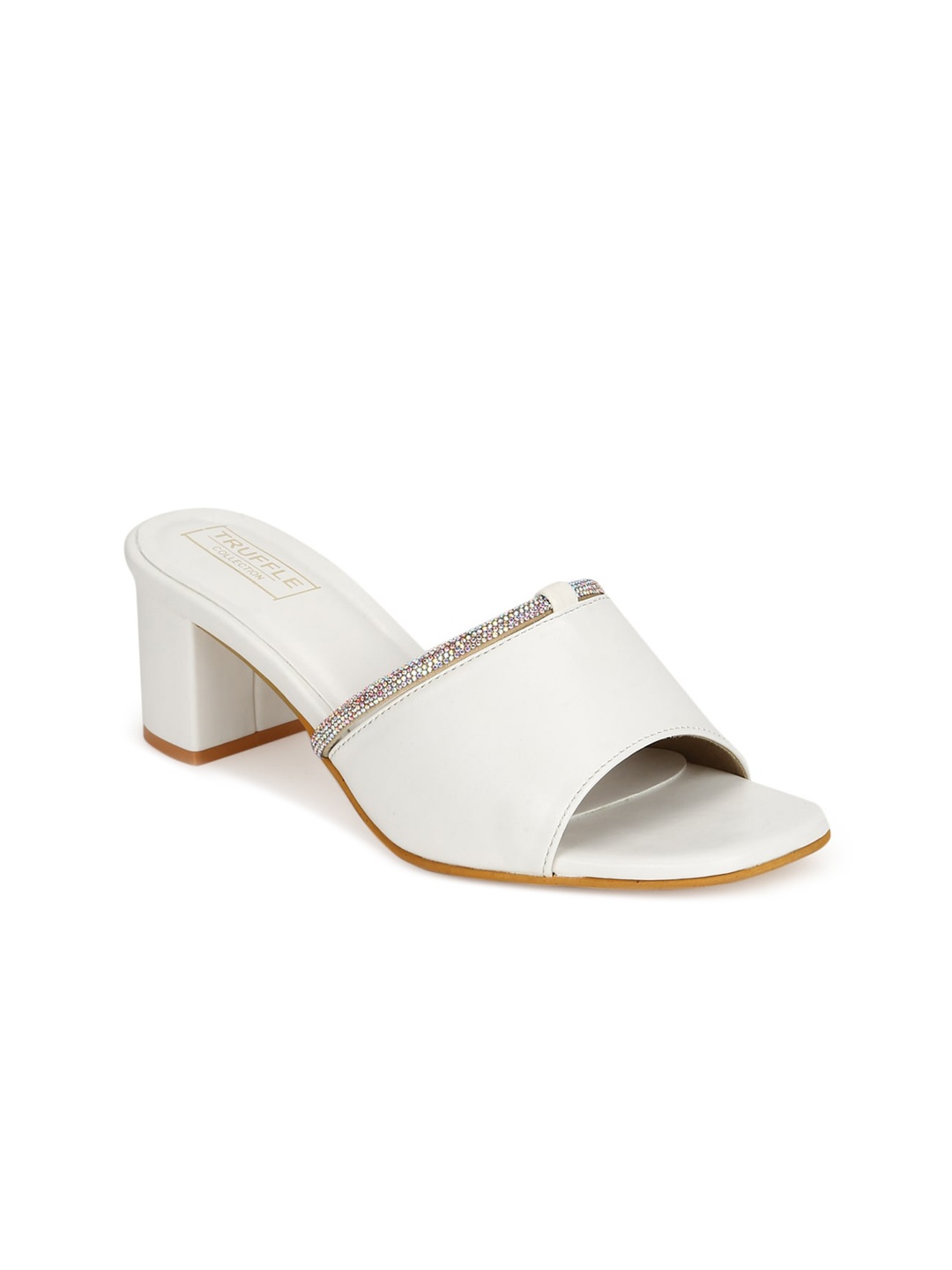 

Truffle Collection White Block Peep Toes