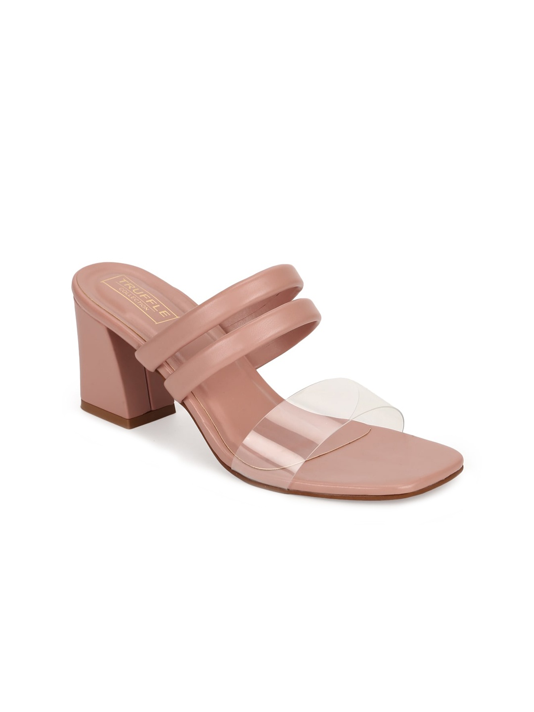 

Truffle Collection Pink Block Sandals