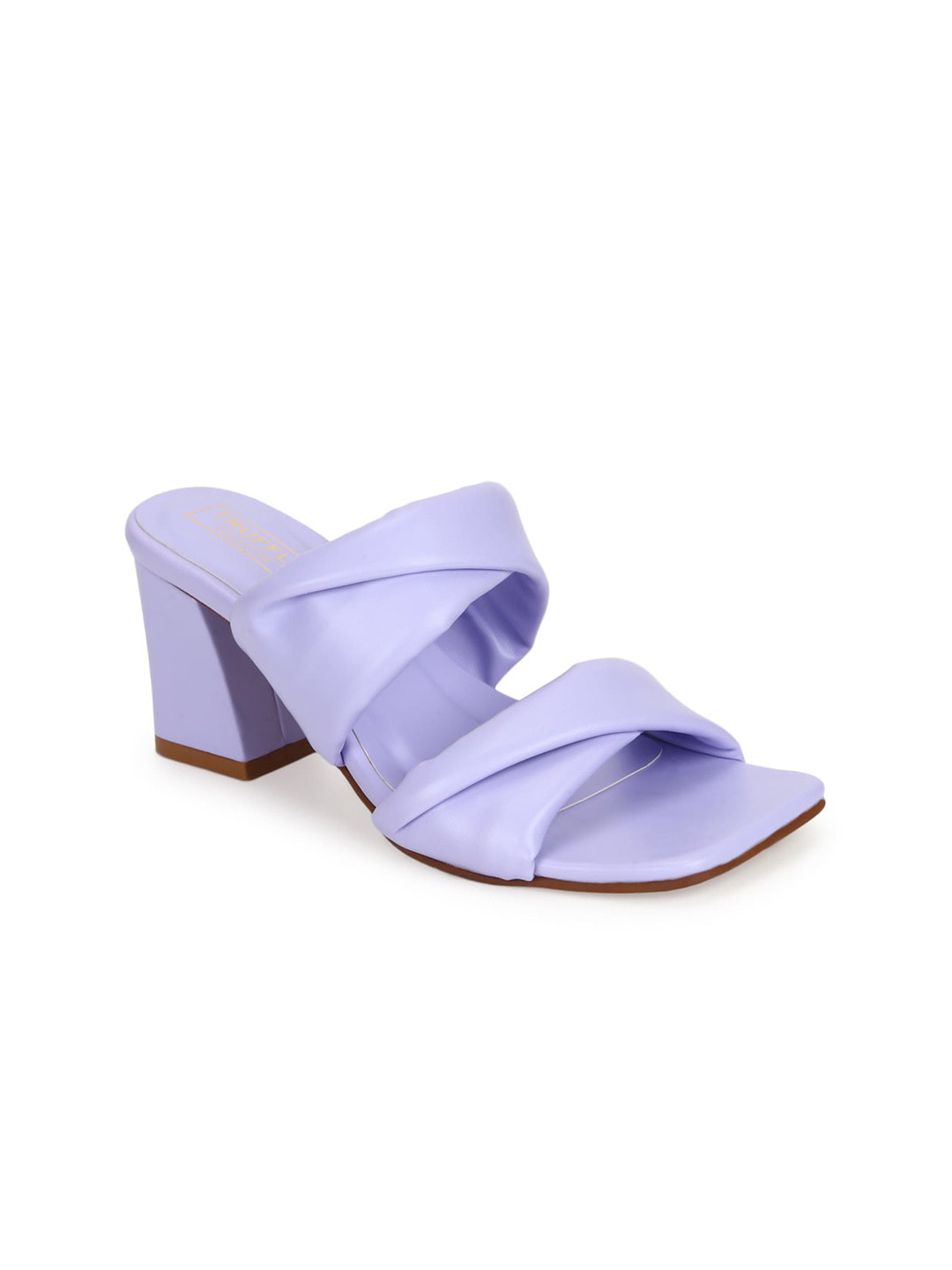 

Truffle Collection Women Purple Block Heels Sandals