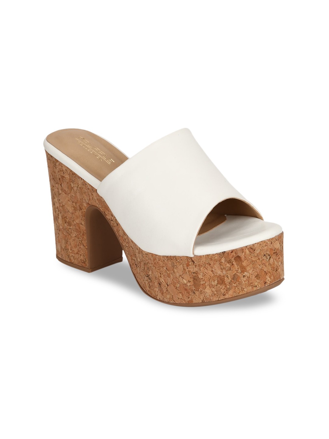 

Truffle Collection White Printed PU Platform Sandals