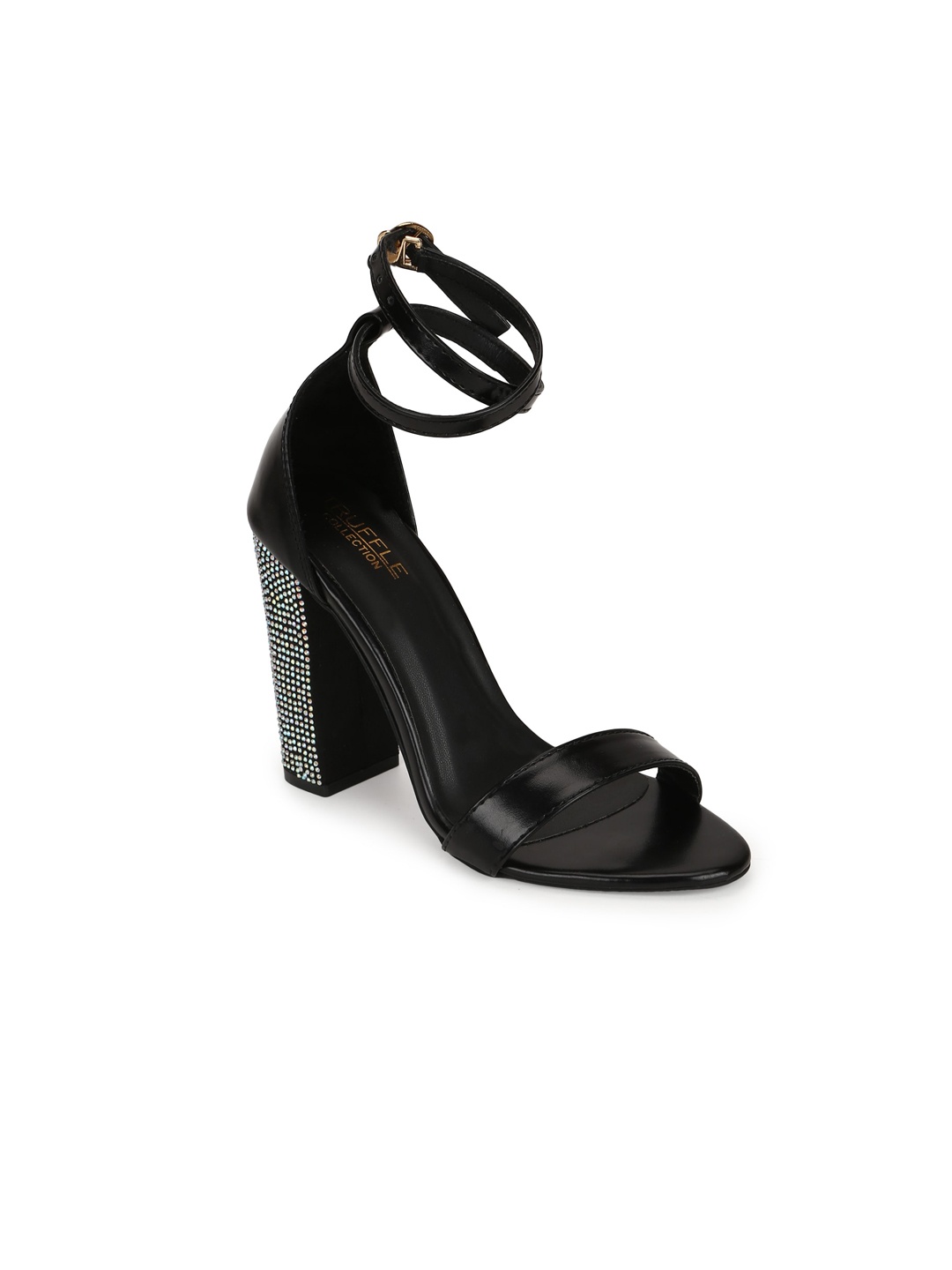 

Truffle Collection Women Black Block Heels Sandals