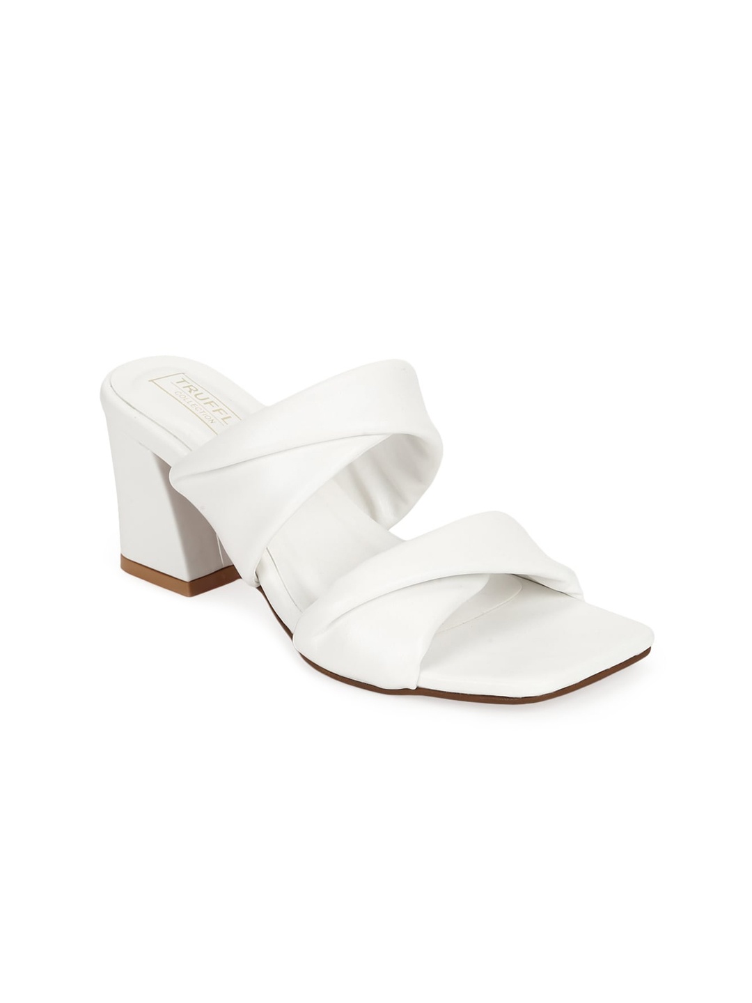 

Truffle Collection Women White Block Heels Sandals