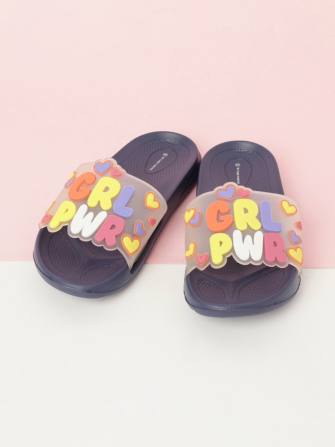 

Fame Forever by Lifestyle Girls Navy Blue & Yellow Sliders
