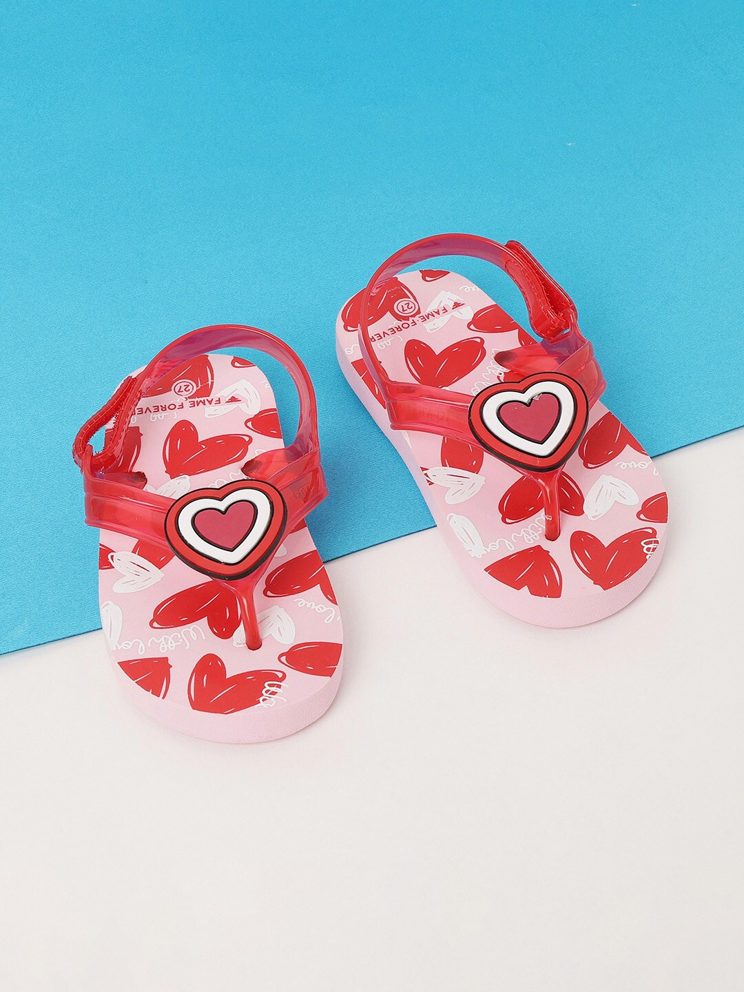 

Fame Forever by Lifestyle Girls Pink & Red Printed Thong Flip-Flops