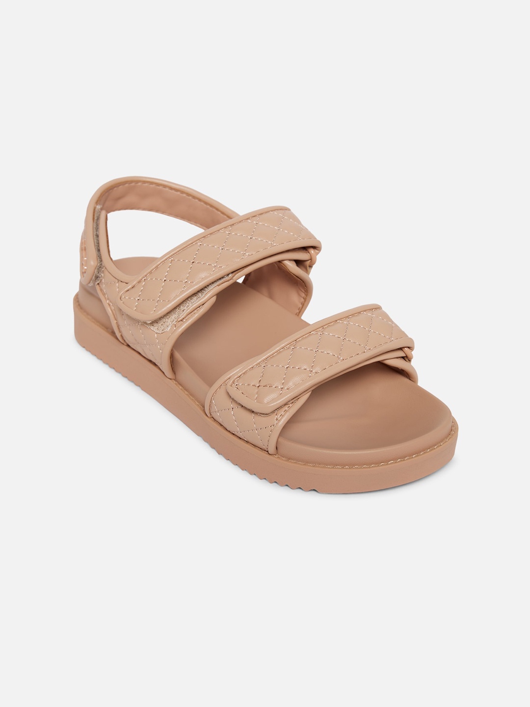 

ALDO Women Pink Textured Open Toe Flats
