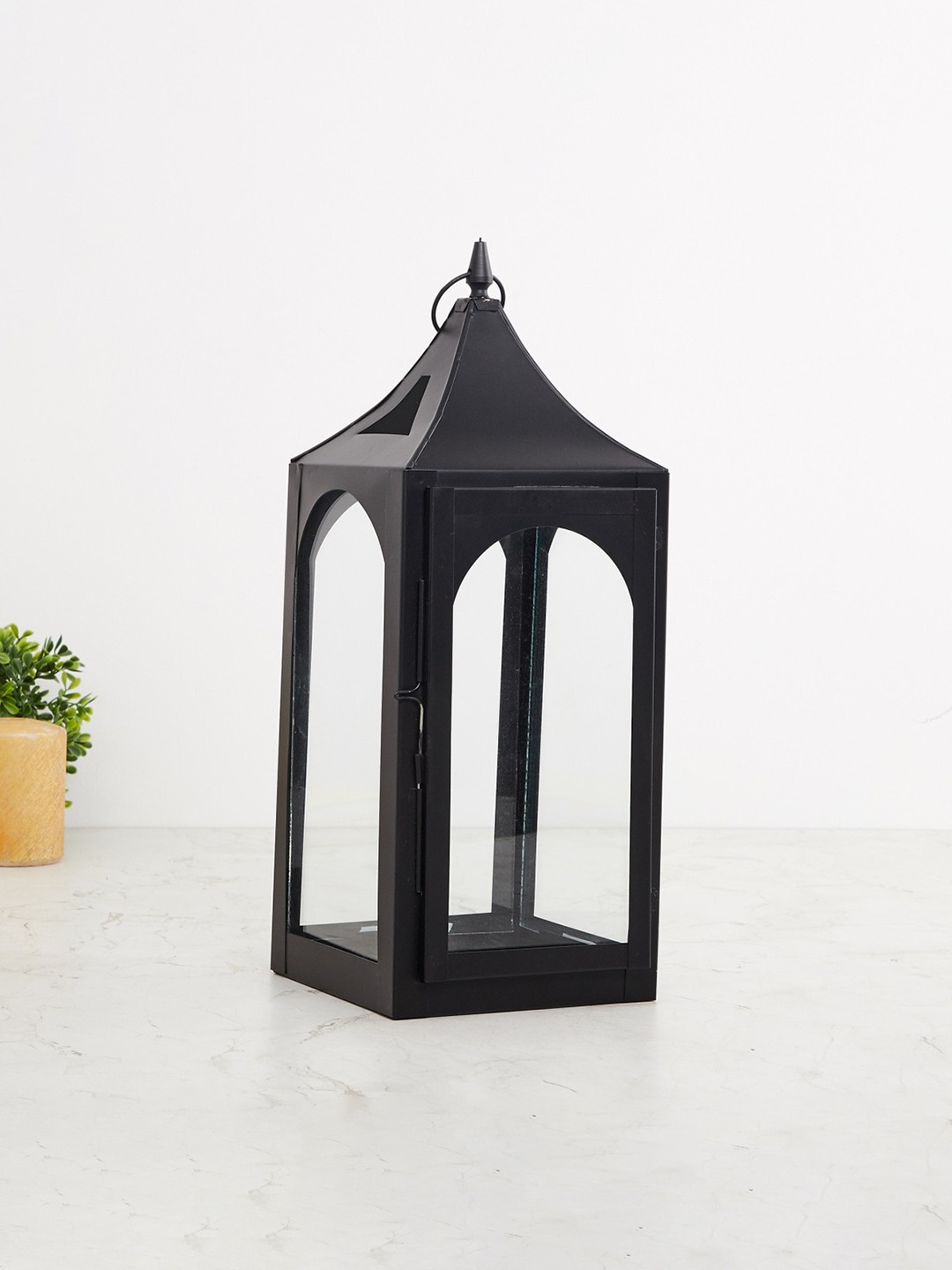 

Home Centre Black Round Metal Lantern