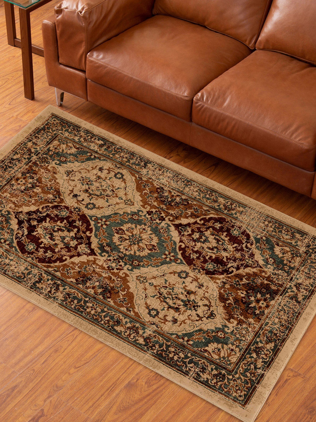 

Home Centre Brown Textured Rectangular Carpet