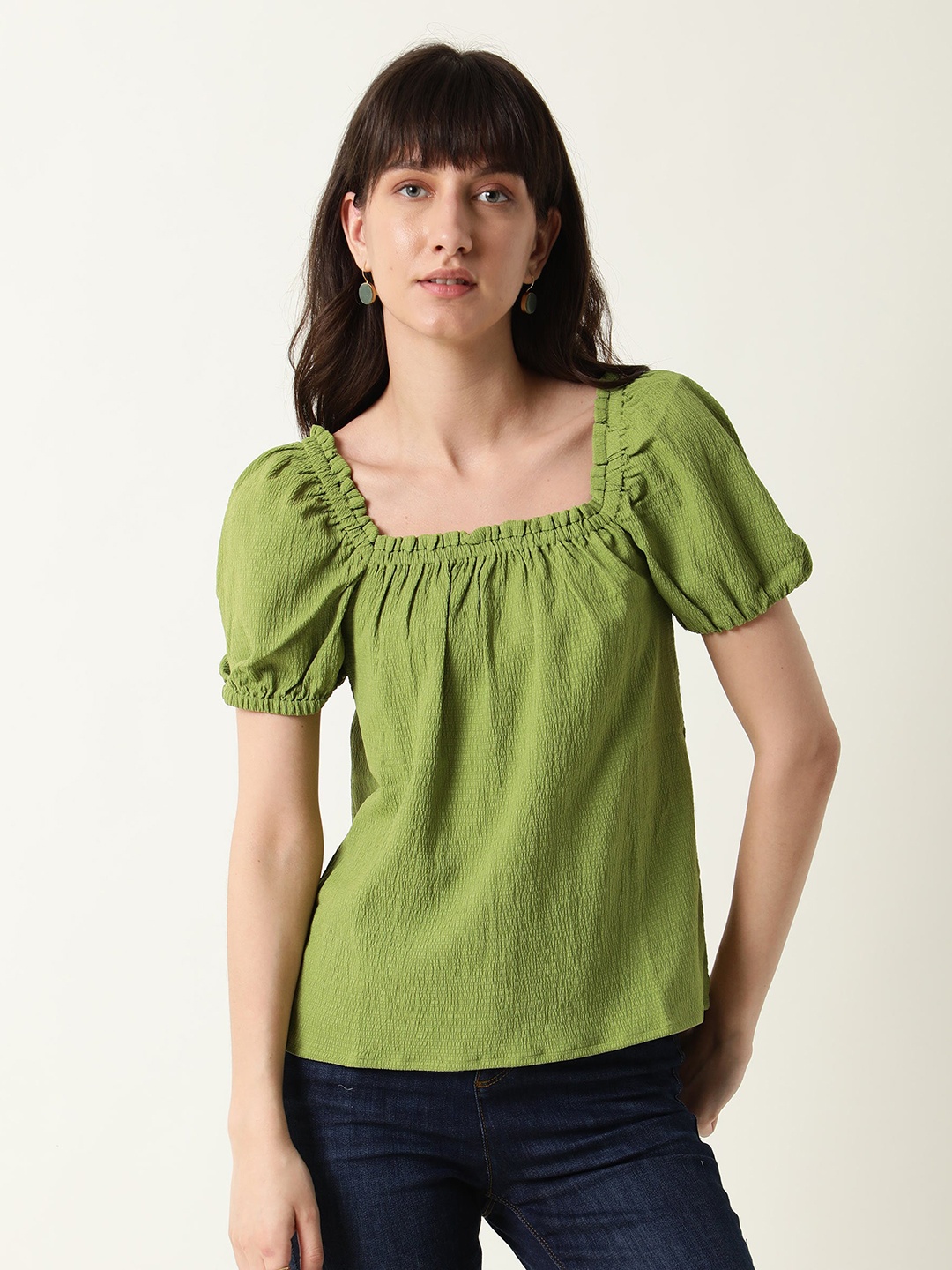 

RAREISM Green Solid Top