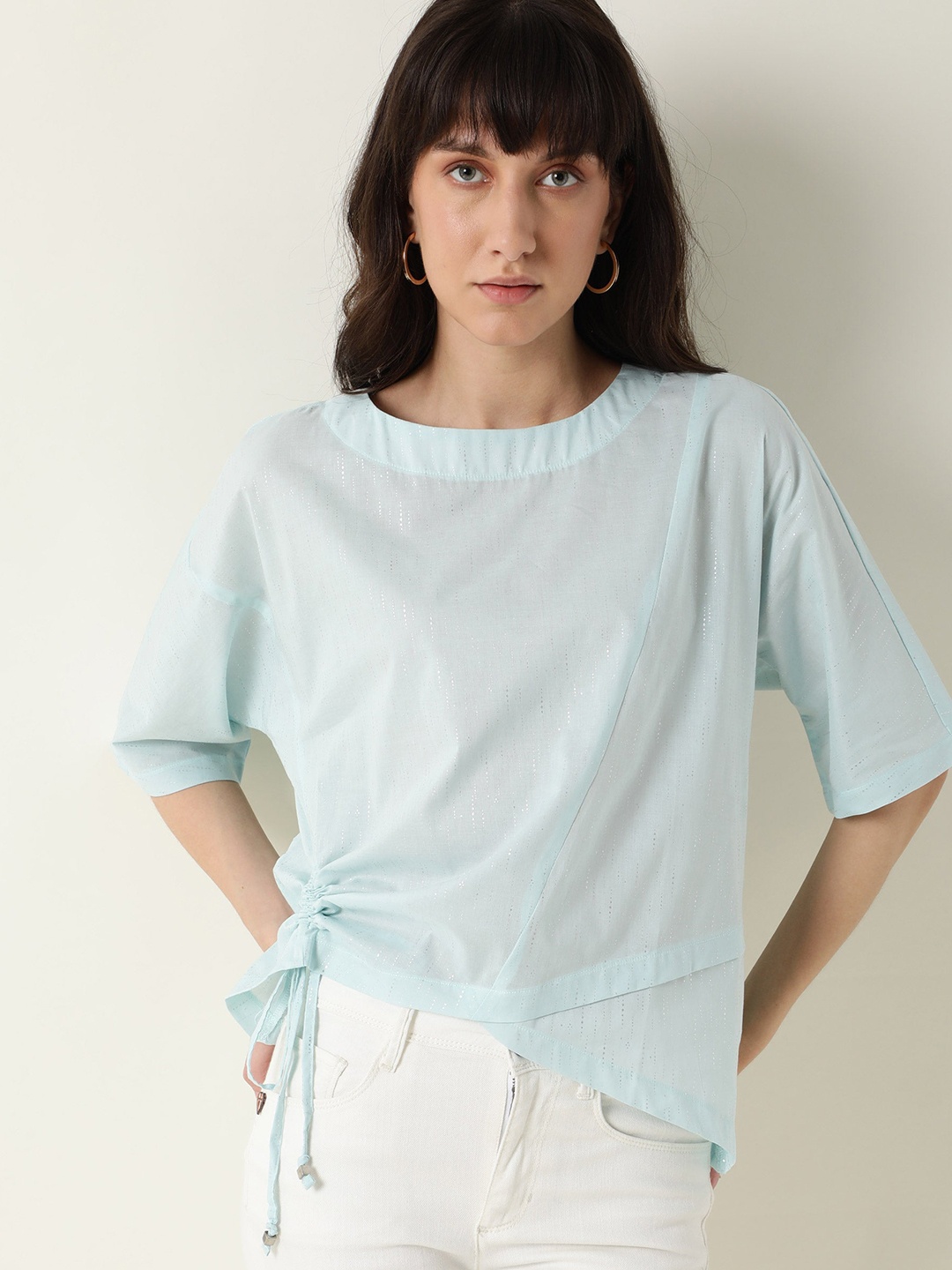 

RAREISM Sea Green Loose Fit Top