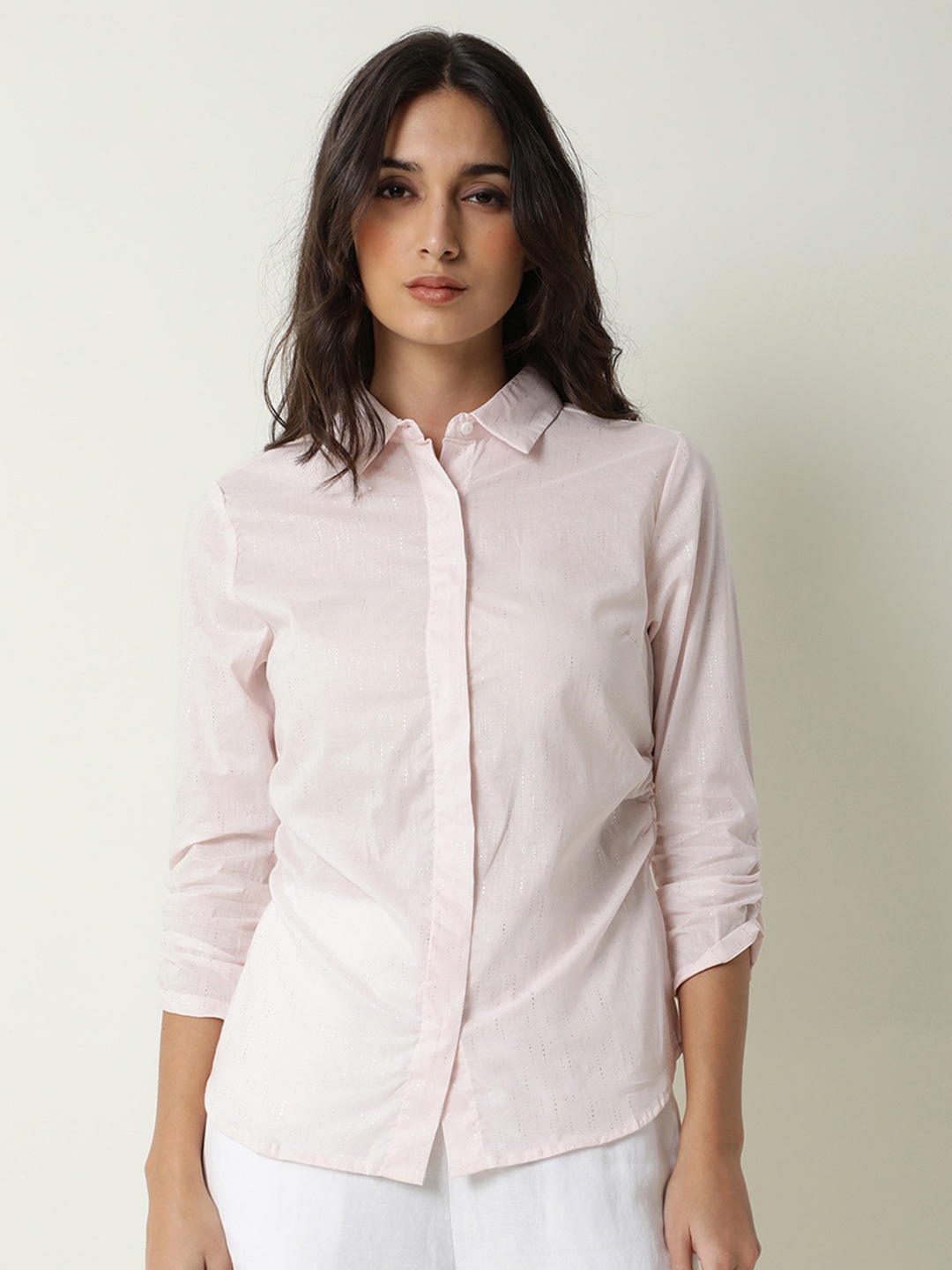 

RAREISM Pink Shirt Style Top