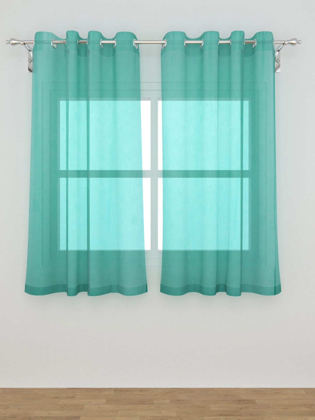 

Home Centre Blue Set of 2 Sheer Window Curtain