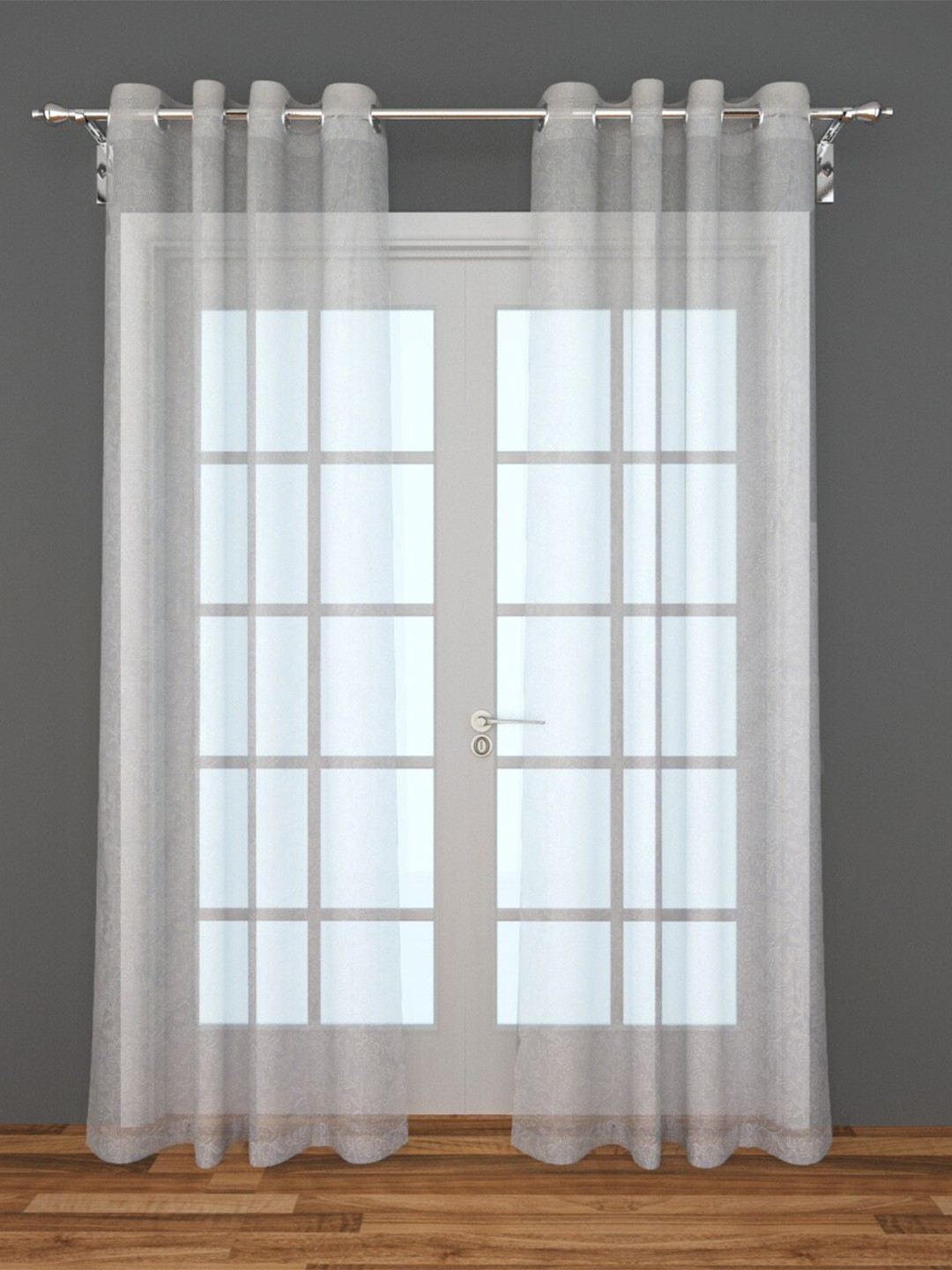 

Home Centre Set of 2 White Sheer Door Curtain