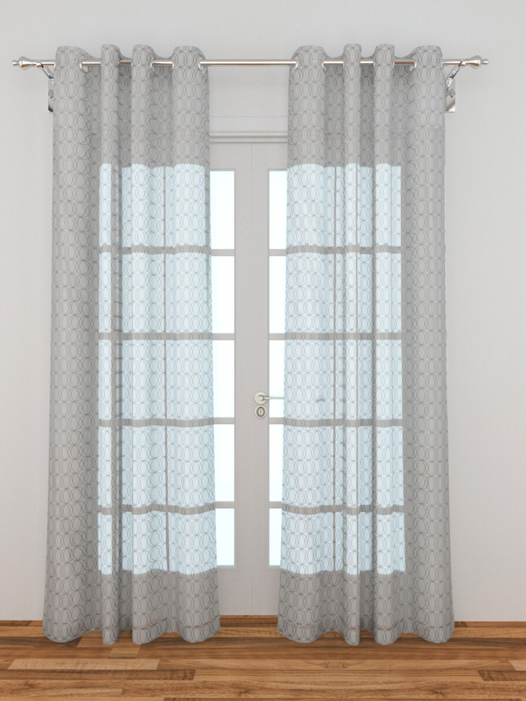 

Home Centre Grey Set of 2 Sheer Door Curtain