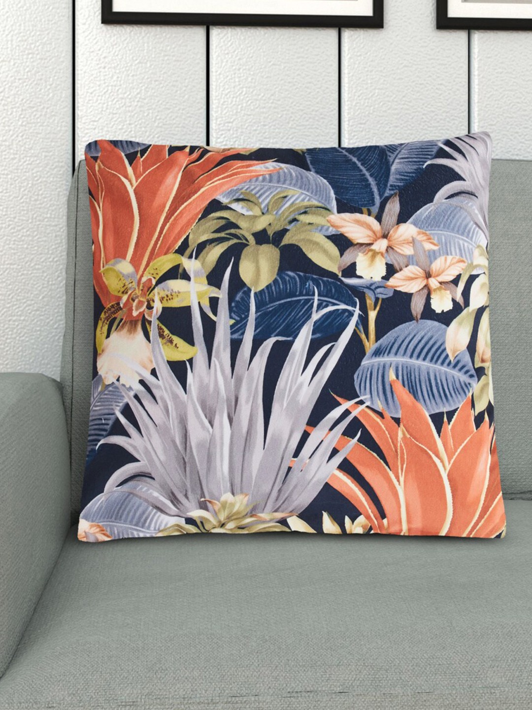 

Home Centre Blue & Orange Printed Cushion Covers