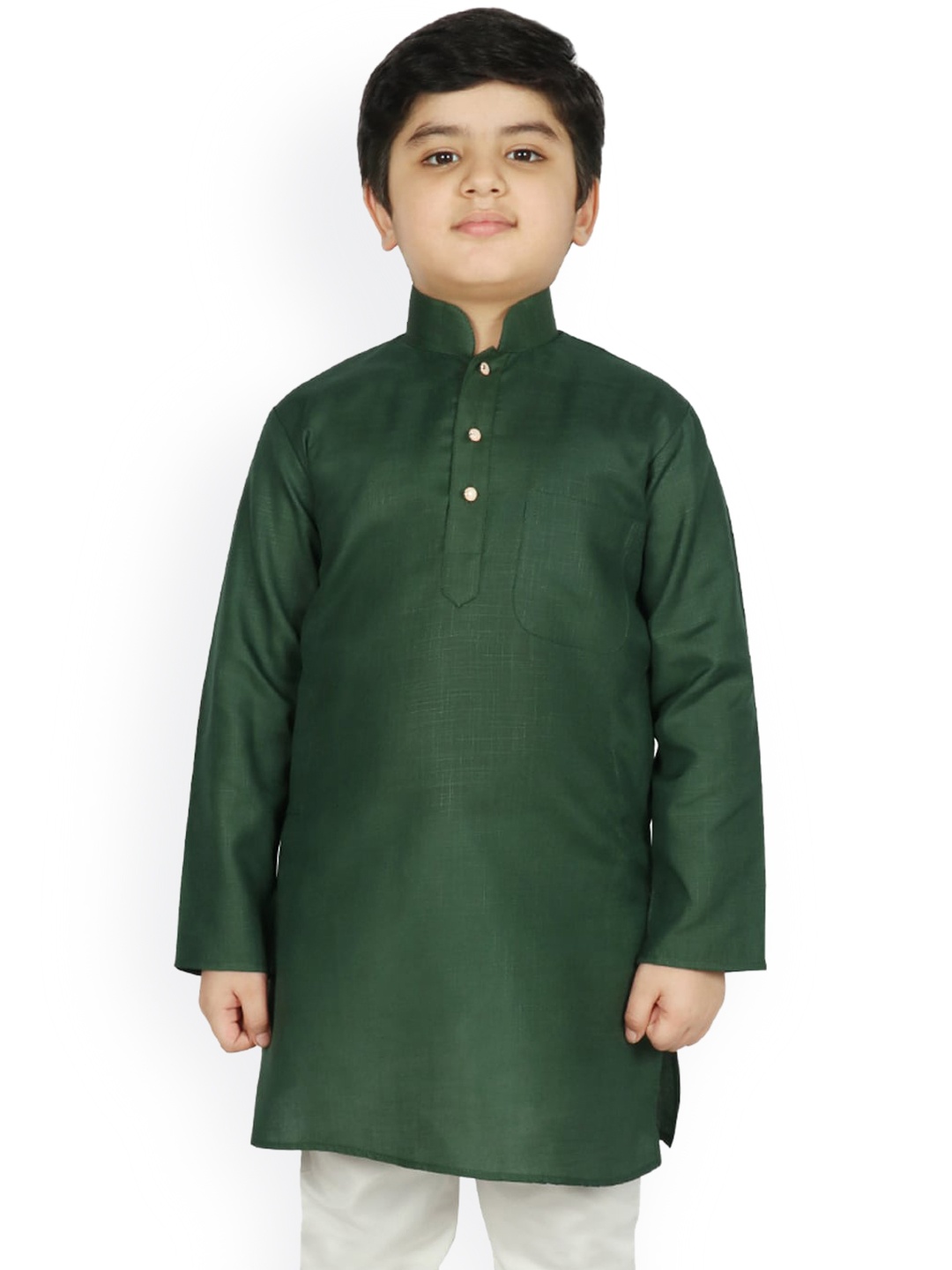 

SG YUVRAJ Boys Teal Green Cotton Kurta