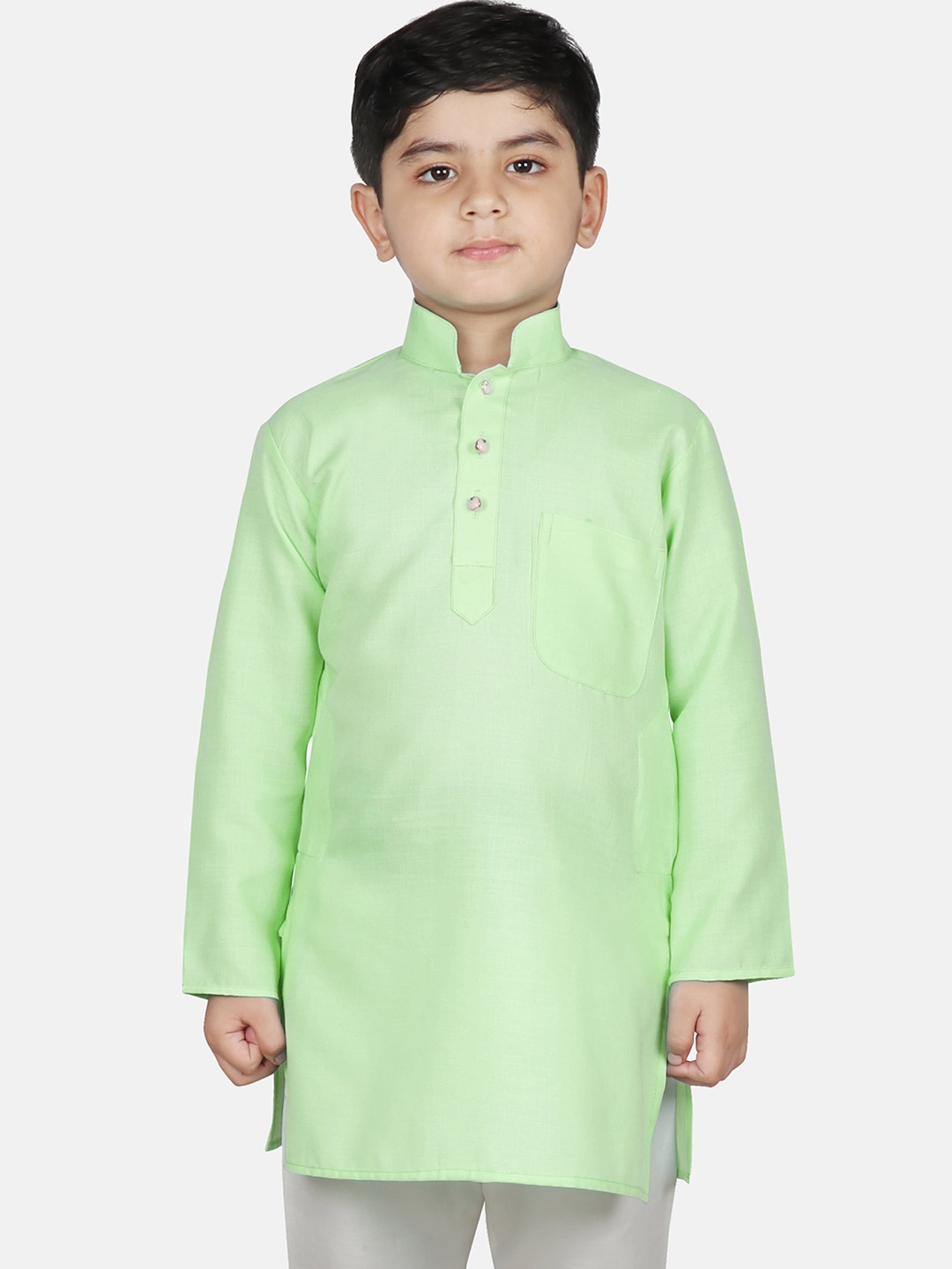

SG YUVRAJ Boys Sea Green Thread Work Kurta