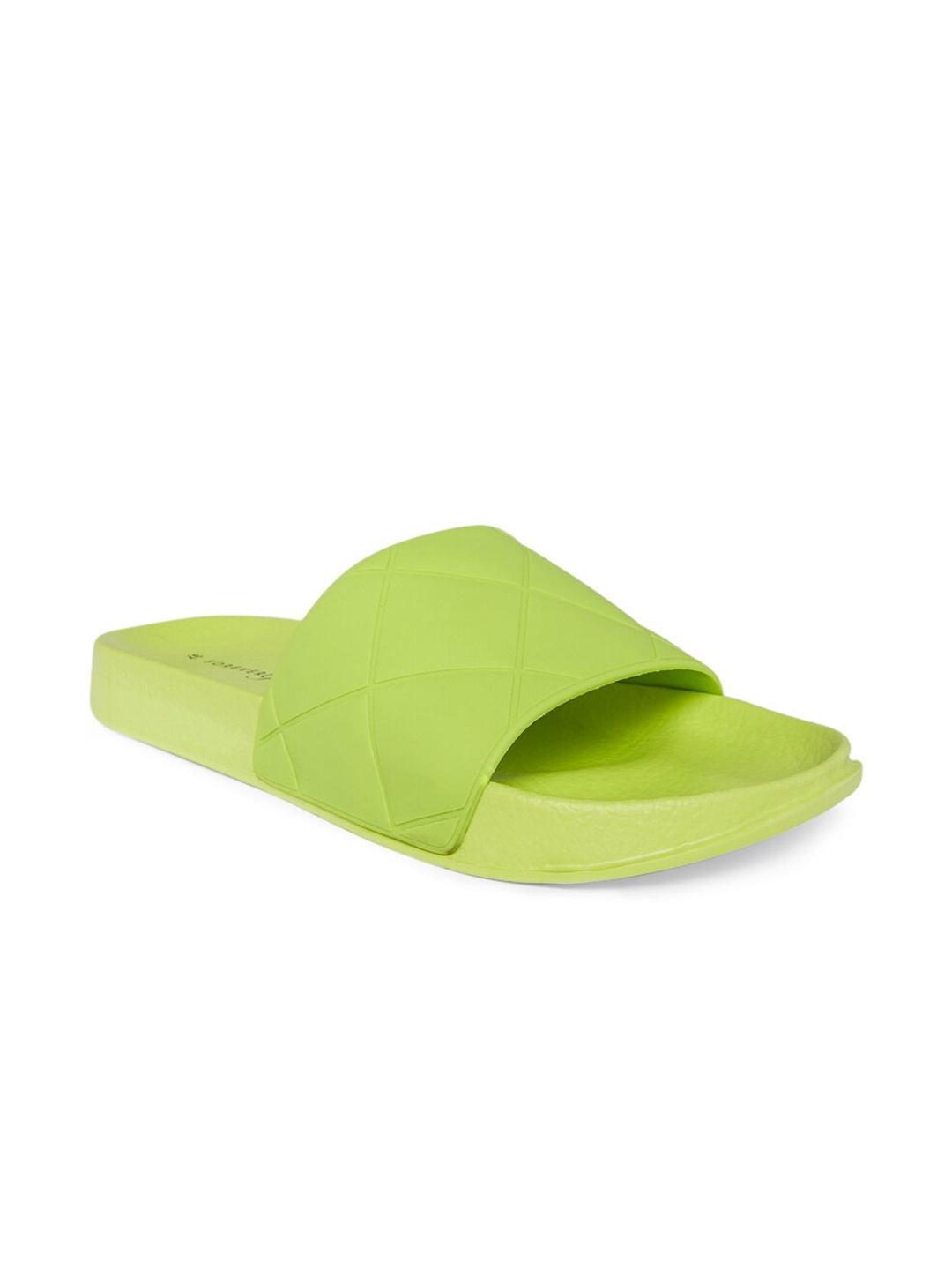 

Forever Glam by Pantaloons Women Lime Green Sliders