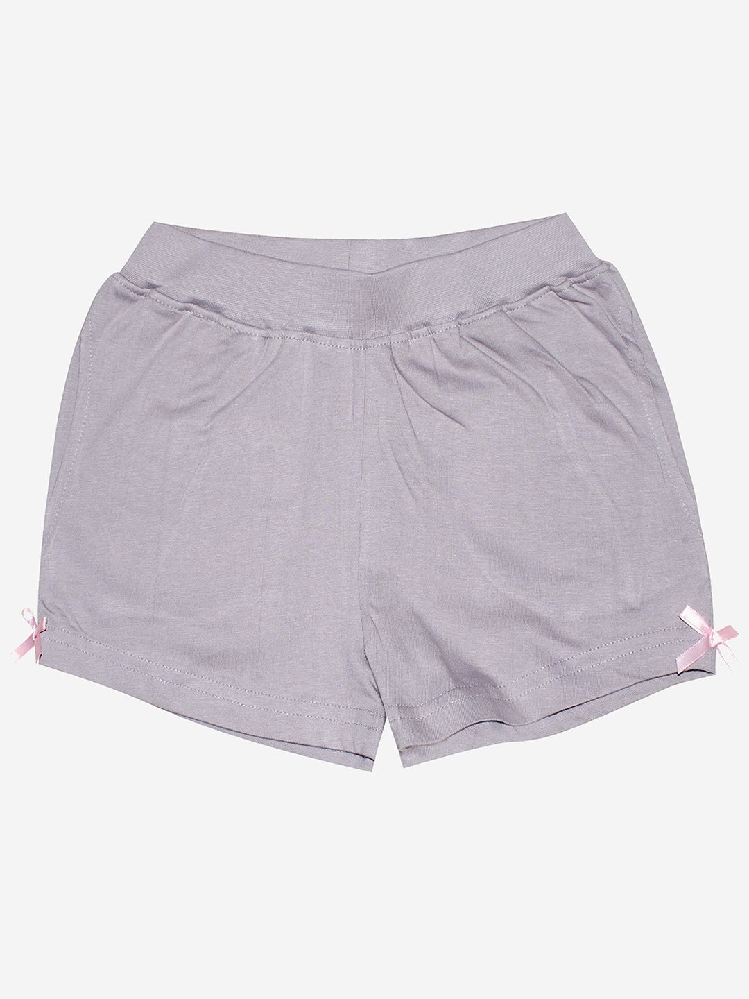 

KiddoPanti Girls Grey Pure Cotton Shorts
