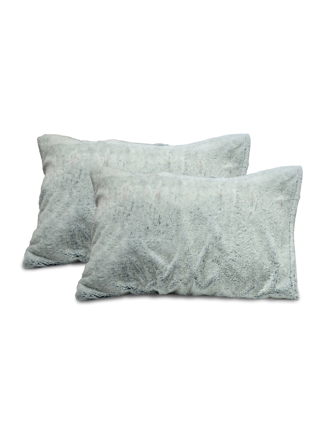 

Divine Casa Set of 2 Blue Fluffy Faux Fur Pillow Covers