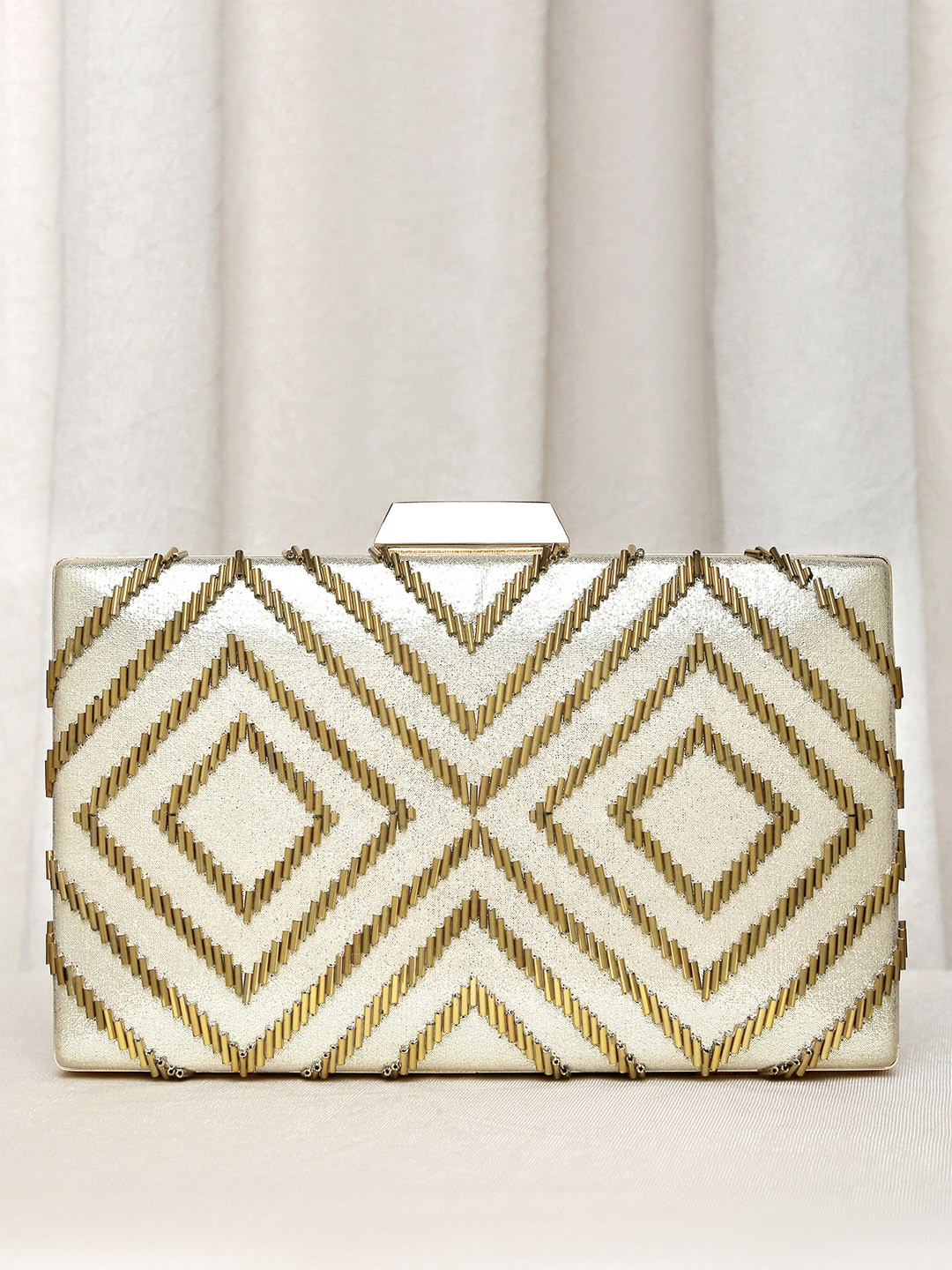 

Peora Women Gold Embellished Wedding Clutches