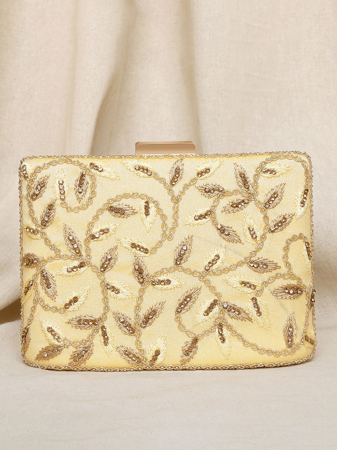 

Peora Gold-Toned Embellished Purse Clutch